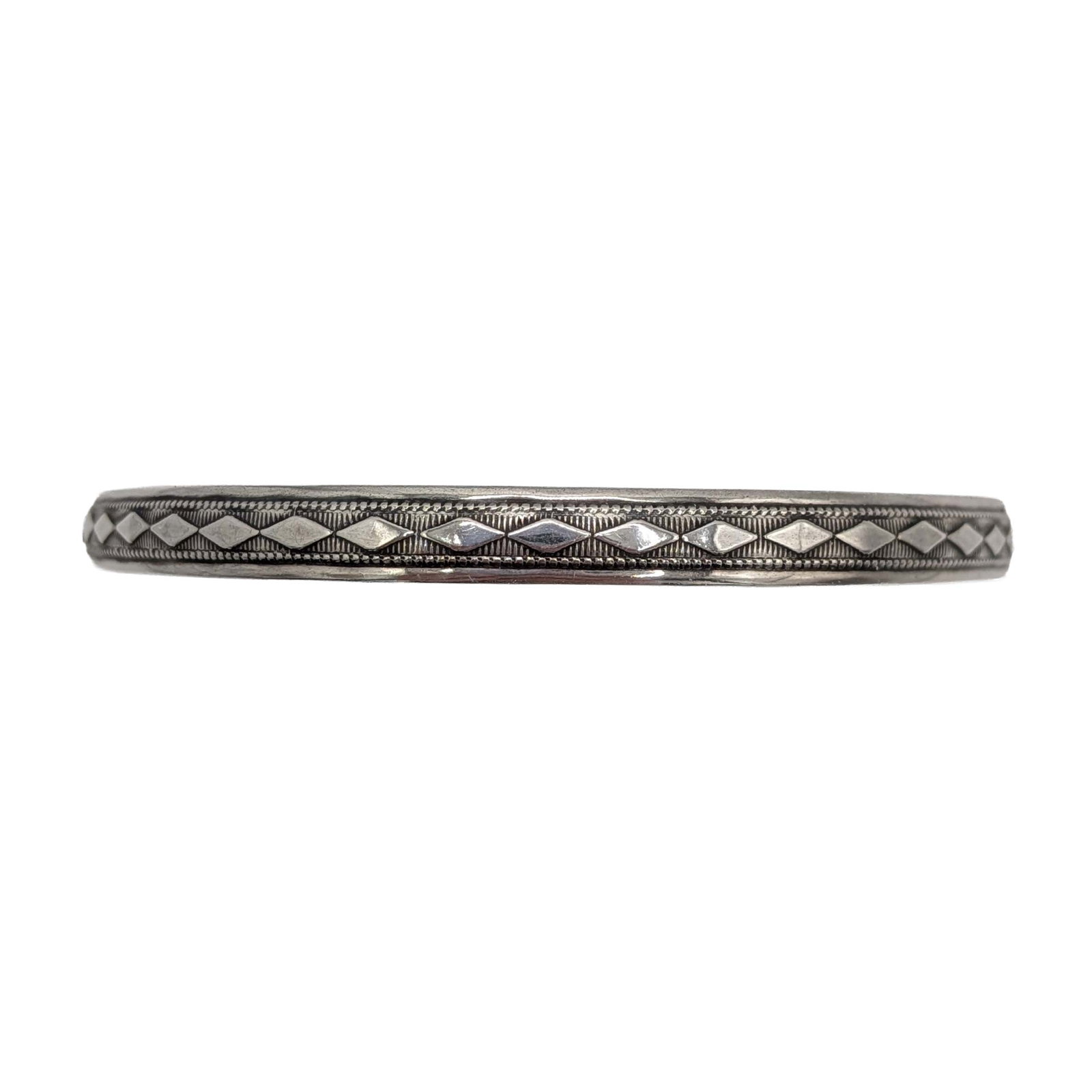 Danecraft Sterling Silver Pattern Stamped Bangle Bracelet (1 of 4)