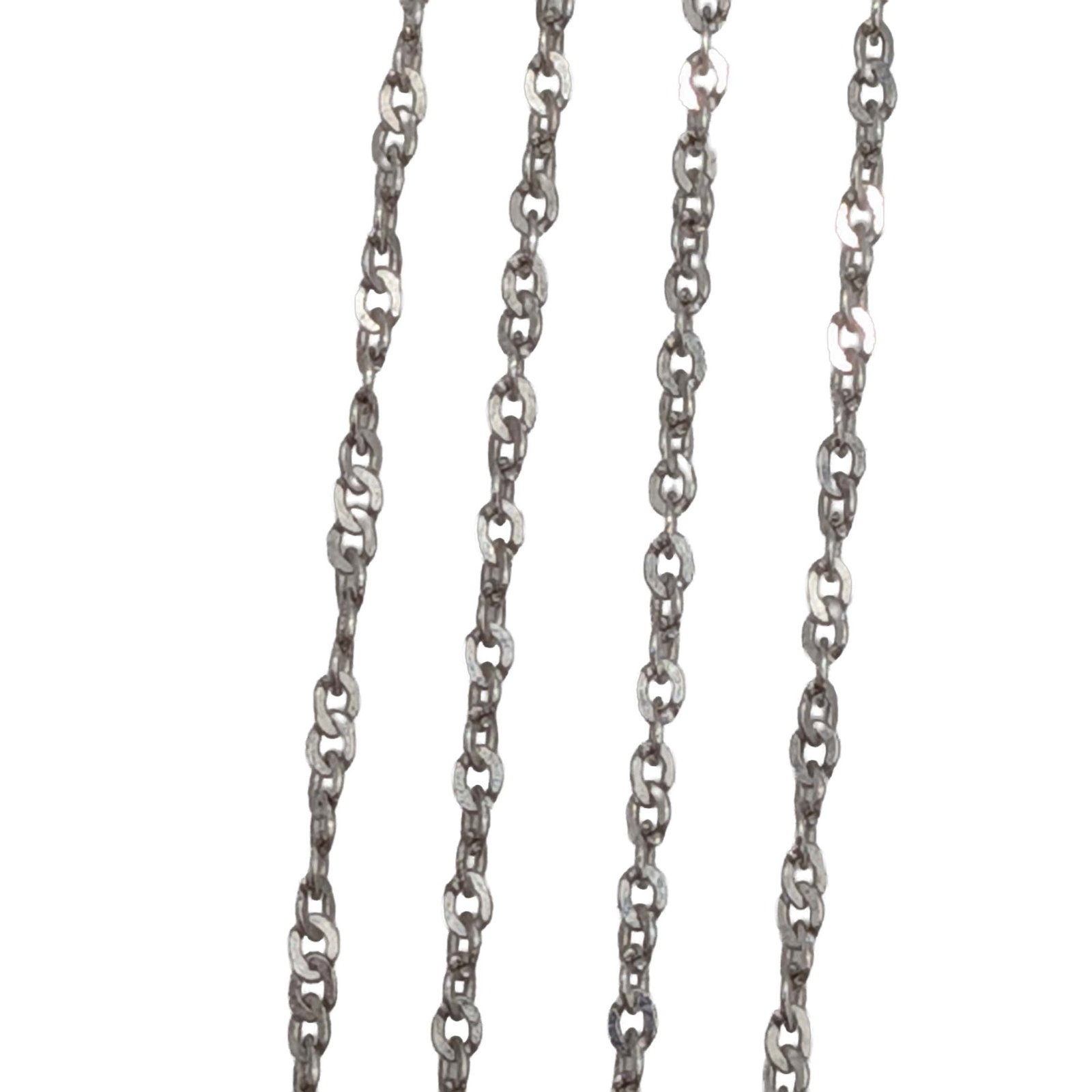 Signed Turkey 10K White Gold Cable Chain Necklace (1 of 5)