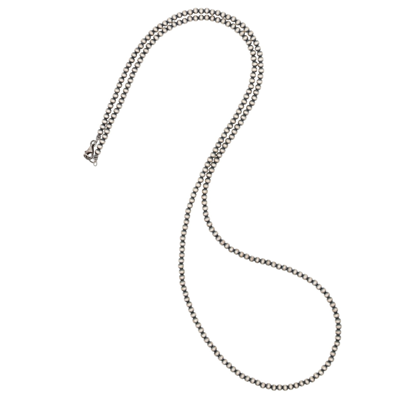 Southwest Sterling Oxidized Bead Necklace (1 of 7)