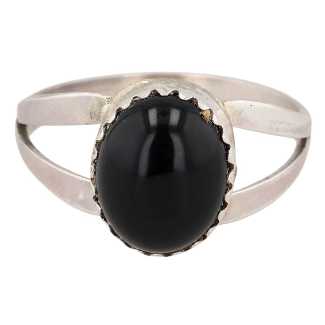 Navajo Sterling Onyx Ring Sz 6.25 (1 of 5)