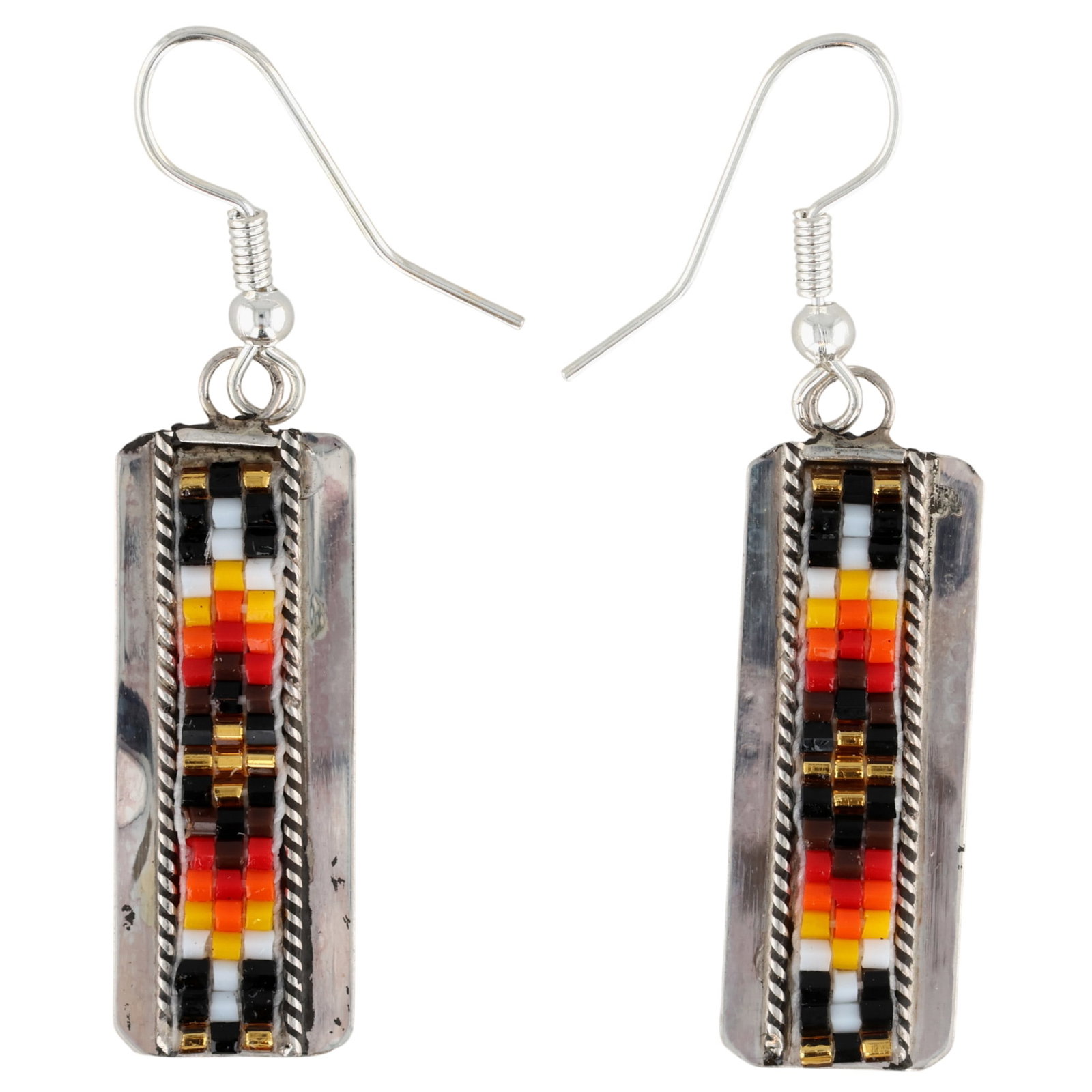 Lucille Romone Navajo Sterling Microbead Earrings (1 of 4)