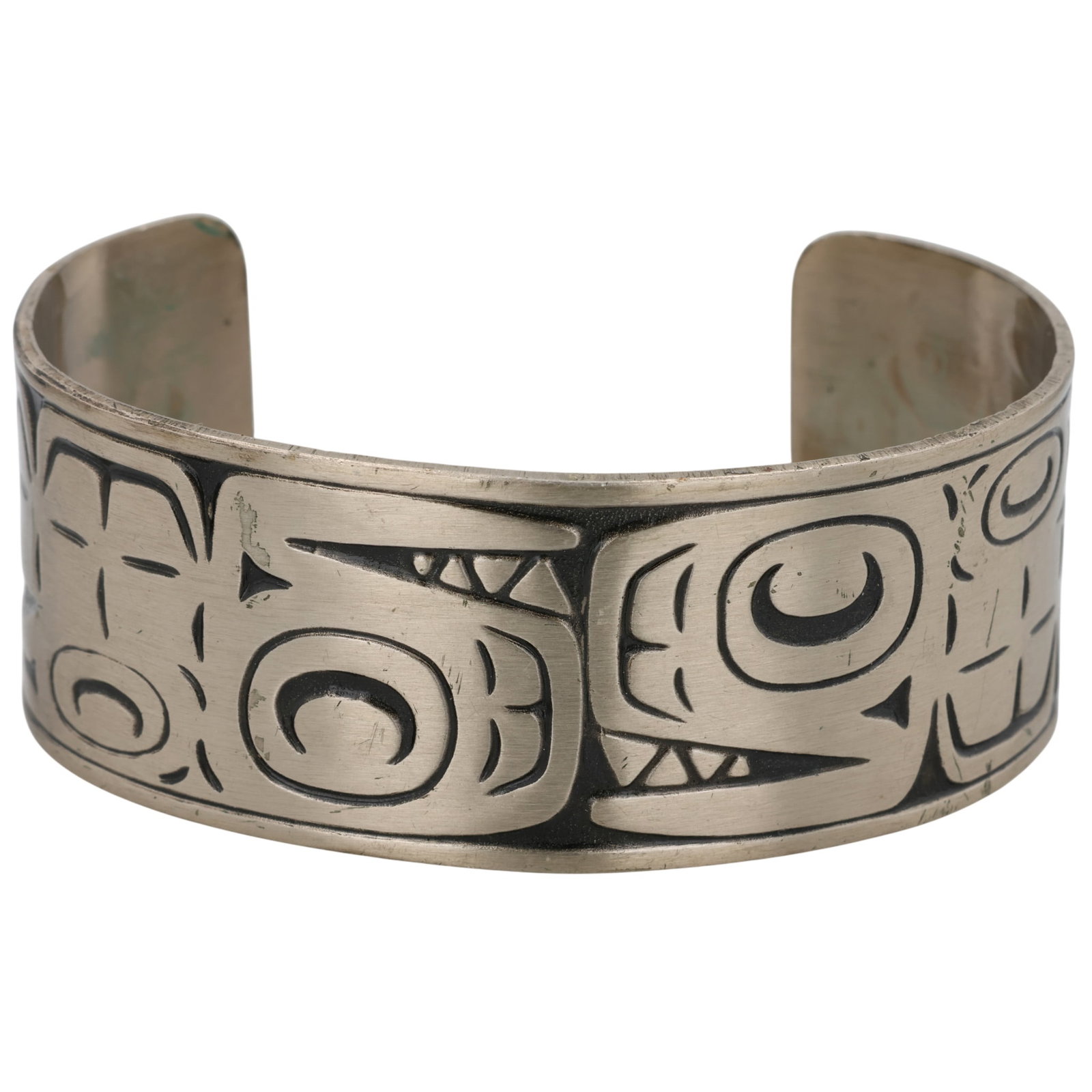 Vintage Bell Trading Post Nickel Silver Tribal Cuff Bracelet (1 of 7)