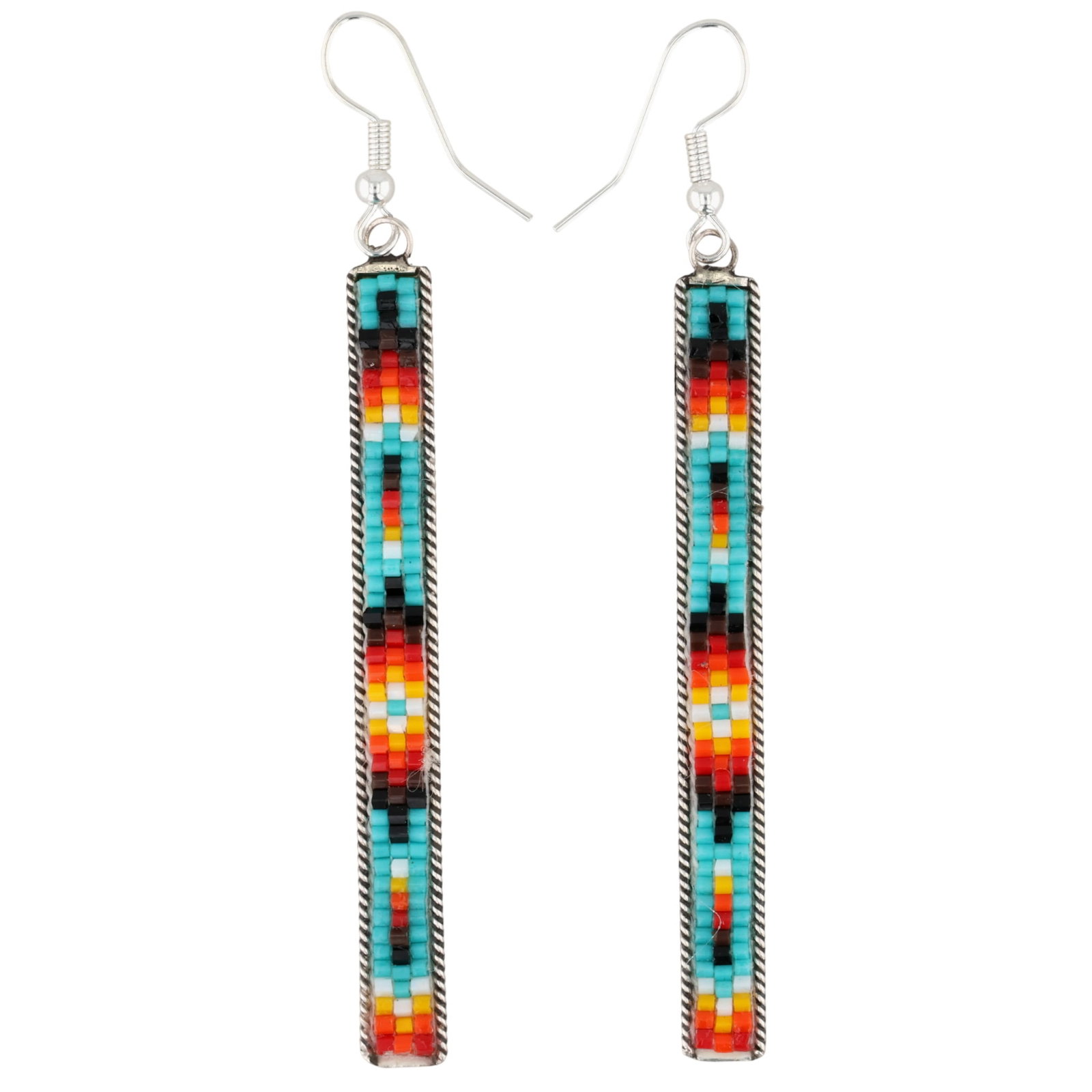 Lucille Romone Navajo Sterling Microbead Earrings (1 of 4)