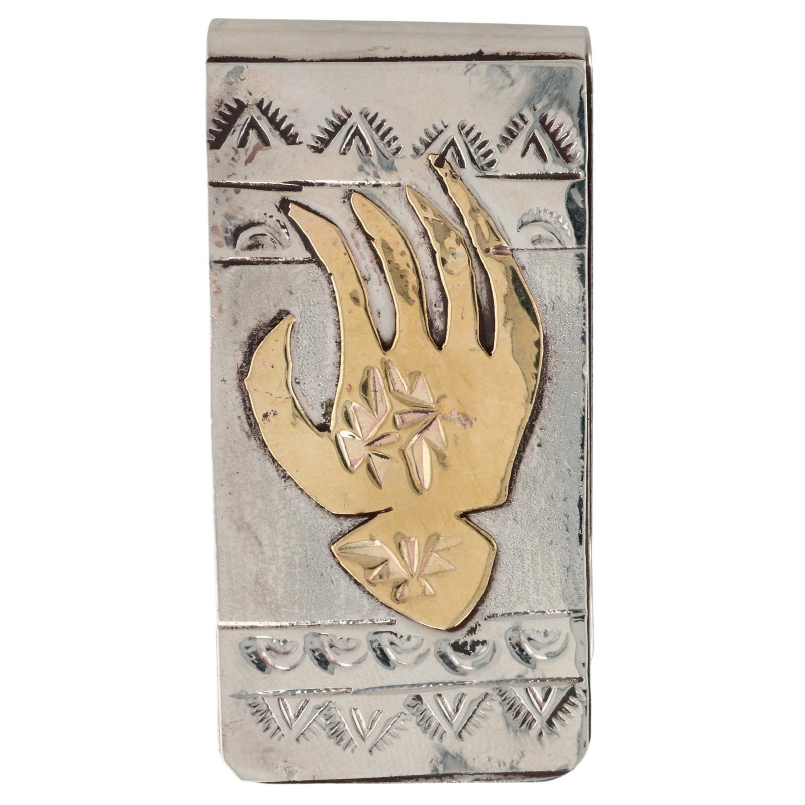 Genevieve Francisco Navajo Sterling Bear Paw Money Clip (1 of 3)
