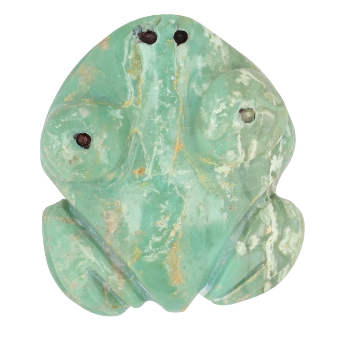 Stacey Turpen Navajo Serpentine Frog Fetish Carving: Award Winning Artist Stacey Turpen Navajo Serpentine Frog Fetish Carving / 3g / Faded right eye, see photos / Unsigned. Artist attribution based on accompanying tag.