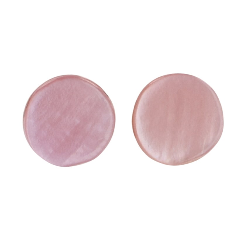Dorothy Weha Zuni Sterling Mother of Pearl Earrings: Dorothy Weha Zuni Sterling Mother of Pearl Earrings / 0.6g / Unsigned. Artist attribution based on accompanying tag.