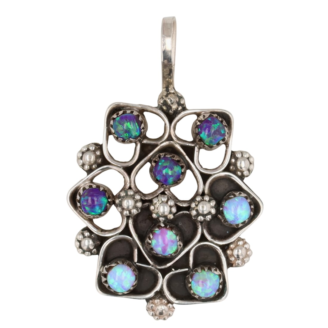Estella Laate Zuni Sterling Opal Pendant (1 of 4)