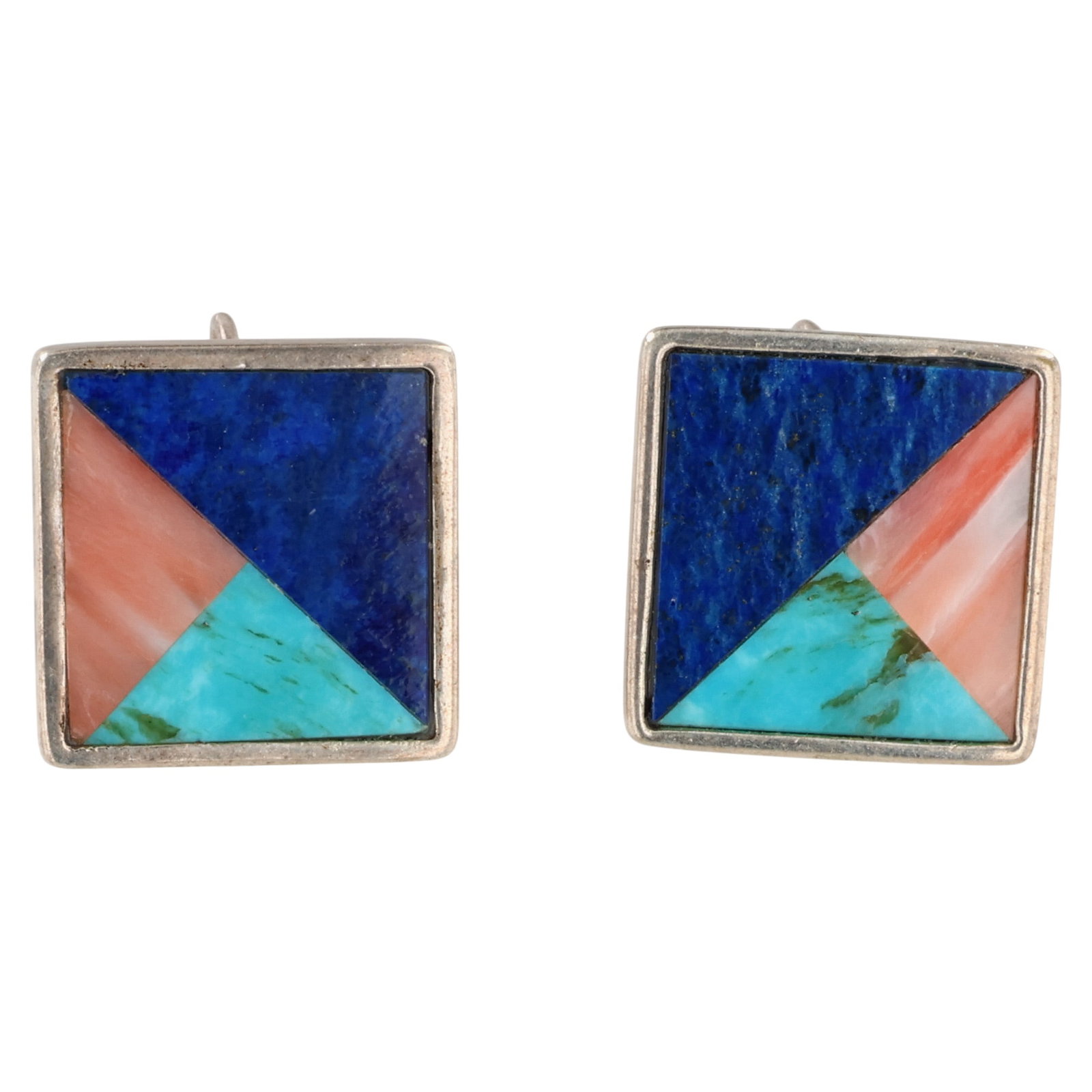 Desert Rose Trading Jay King Mine Finds Sterling Multi-Stone Inlay Earrings (1 of 4)