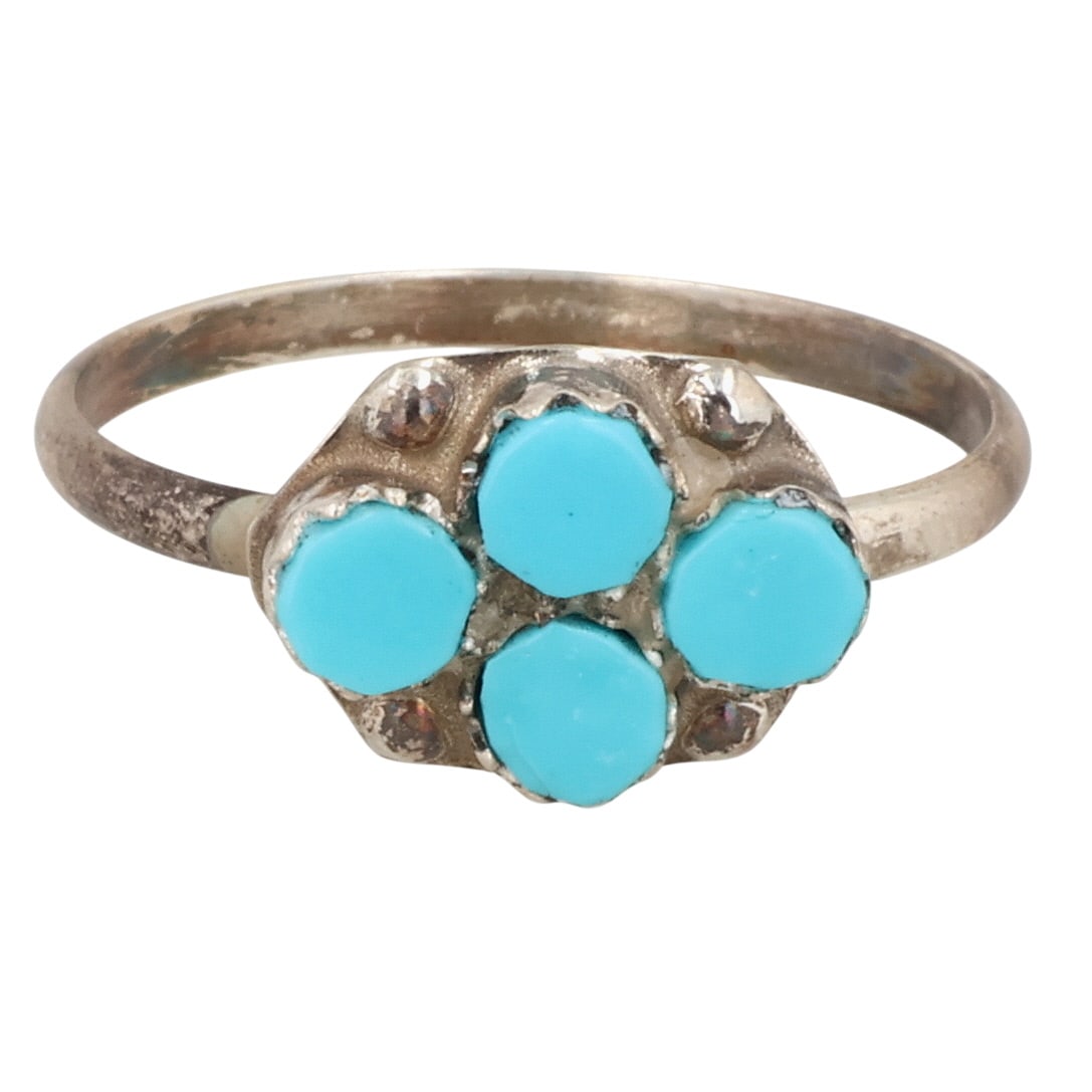 Swain Charley Zuni Sterling Turquoise Ring Sz 7 (1 of 5)