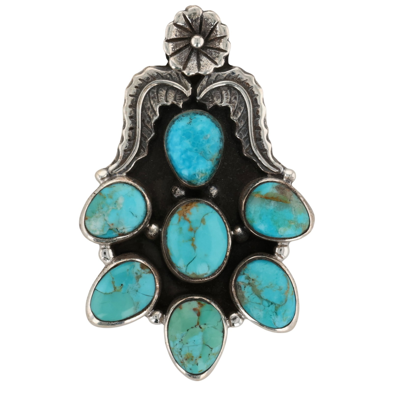 HaDa Collection Sterling Kingman Turquoise Brooch (1 of 4)
