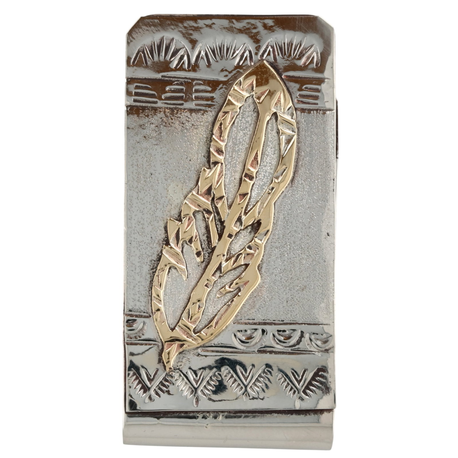 Genevieve Jones Navajo Sterling Feather Money Clip (1 of 3)