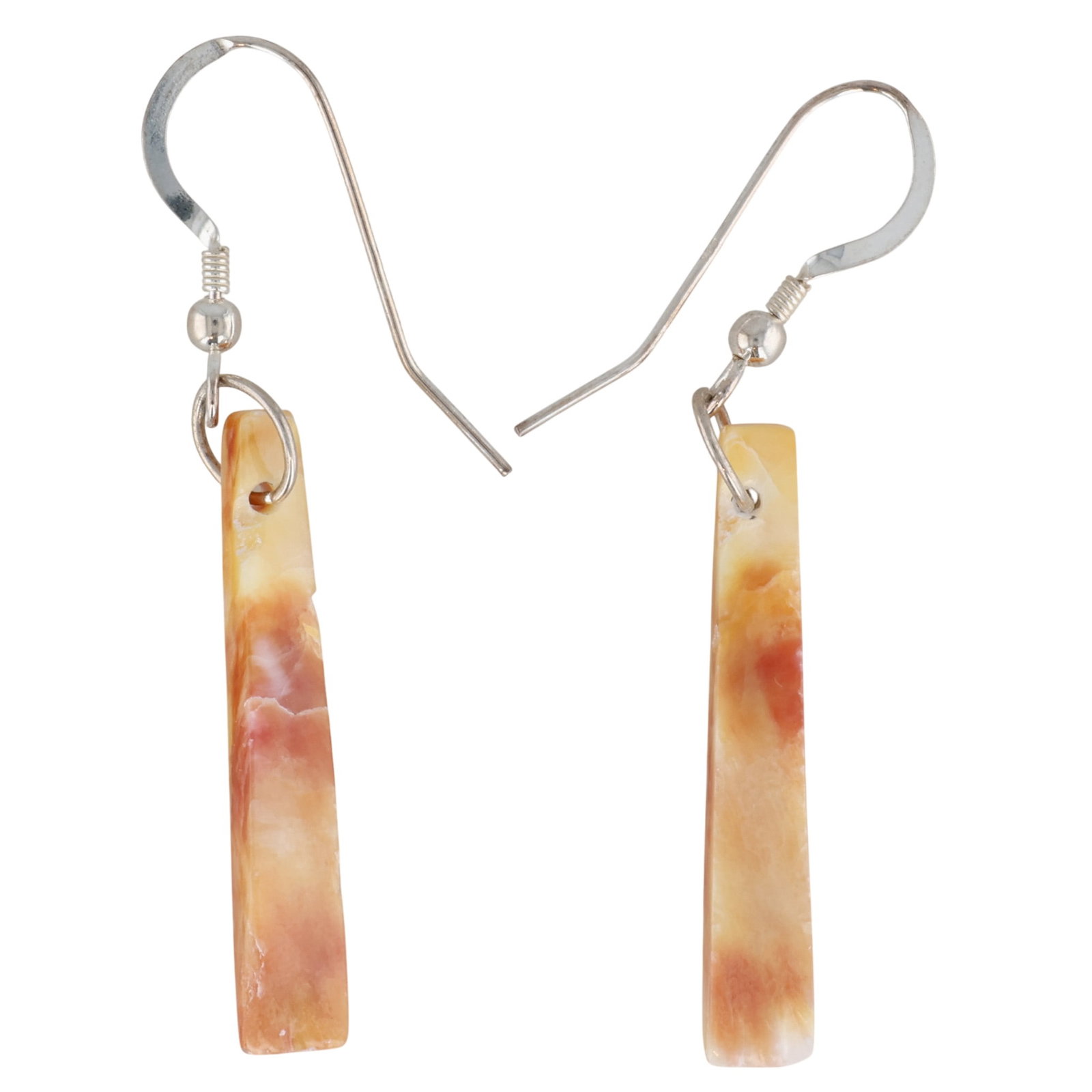 Linda Yazzie Navajo Sterling Spiny Oyster Earrings: Linda Yazzie Navajo Sterling Spiny Oyster Earrings / 2g / Unsigned. Artist attribution based on accompanying tag.