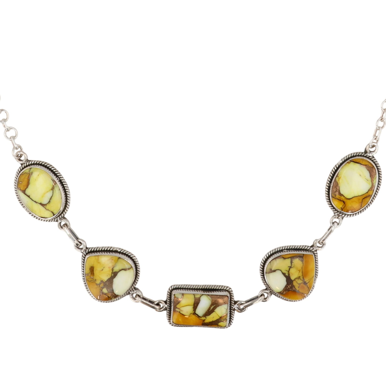 HaDa Collection Sterling Honey Dahlia Link Necklace (1 of 6)