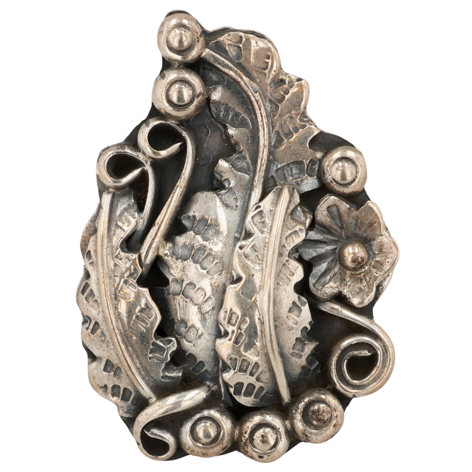 Harry B Yazzie Navajo Sterling Applique Ring Sz 6.5: Harry B Yazzie Navajo Sterling Applique Ring Sz 6.5 / 8.5g / Signed HBY. Artist attribution based on accompanying tag.