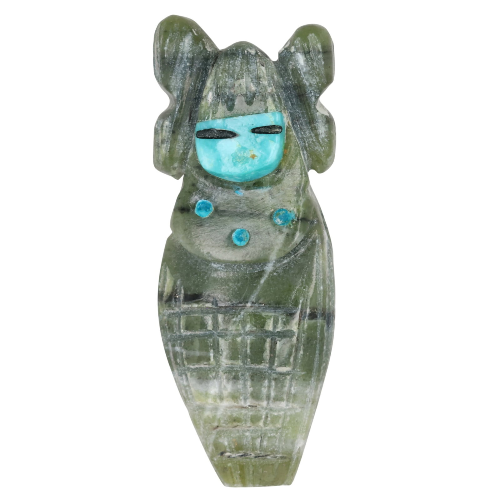Stacey Turpen Navajo Multi-Stone Corn Maiden Fetish Carving (1 of 3)