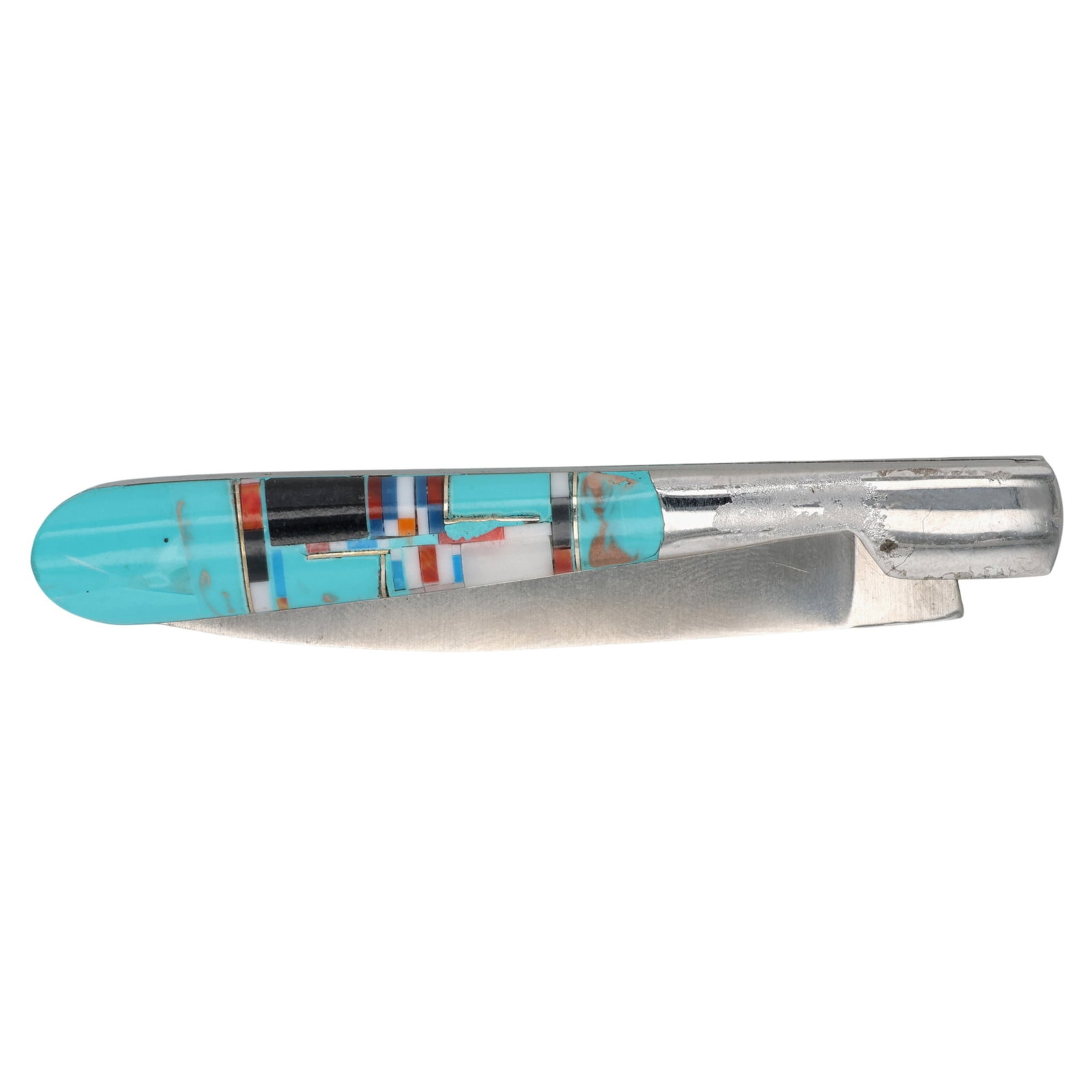 Southwest Multi-Stone Inlay Pocket Knife (1 of 6)