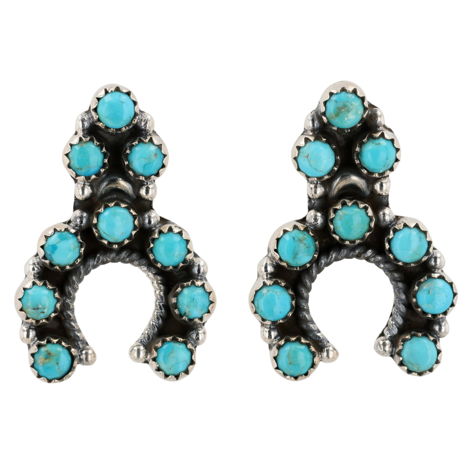 HaDa Collection Sterling Kingman Turquoise Naja Earrings (1 of 4)