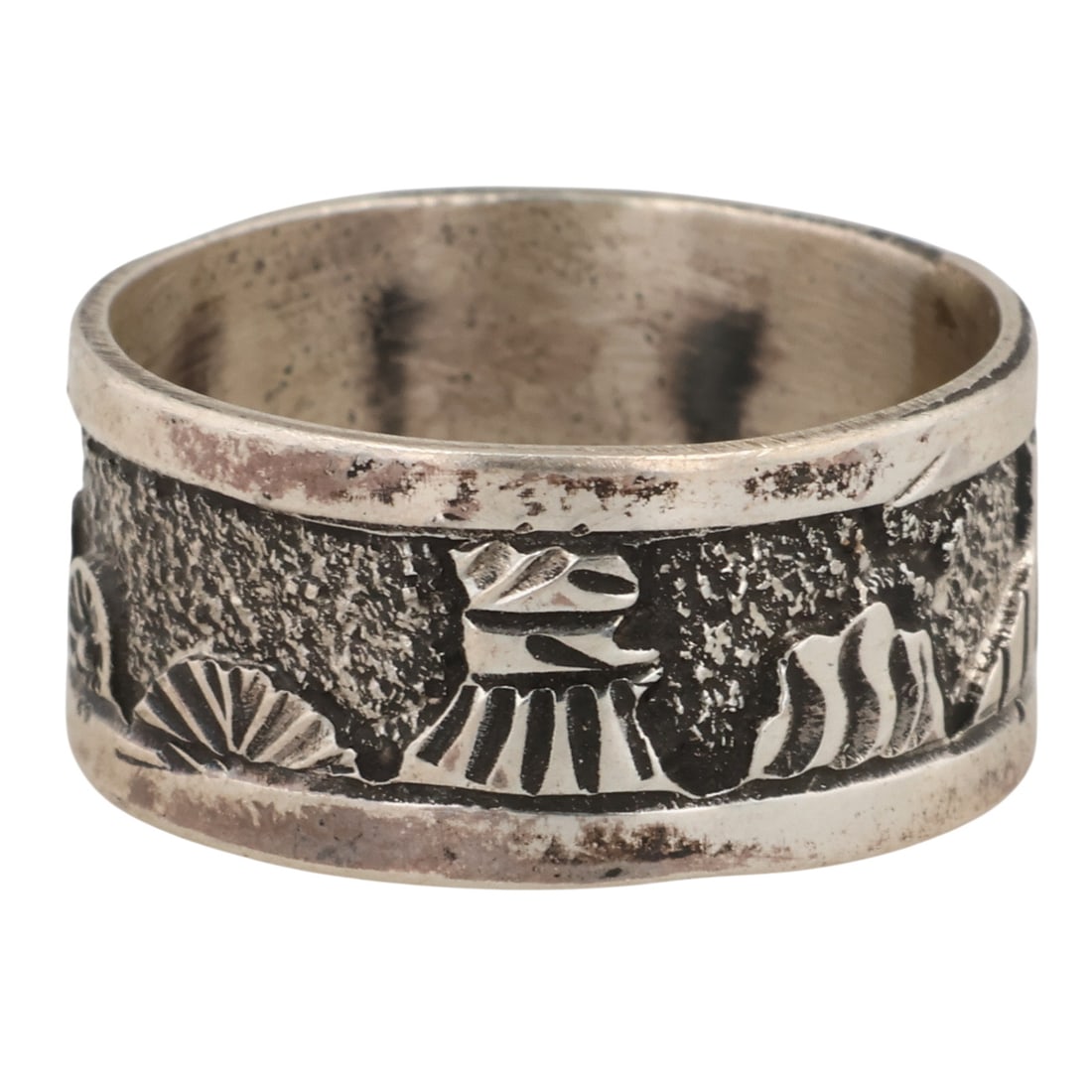 Elaine Becenti Navajo Sterling Storyteller Ring Sz 9 (1 of 6)