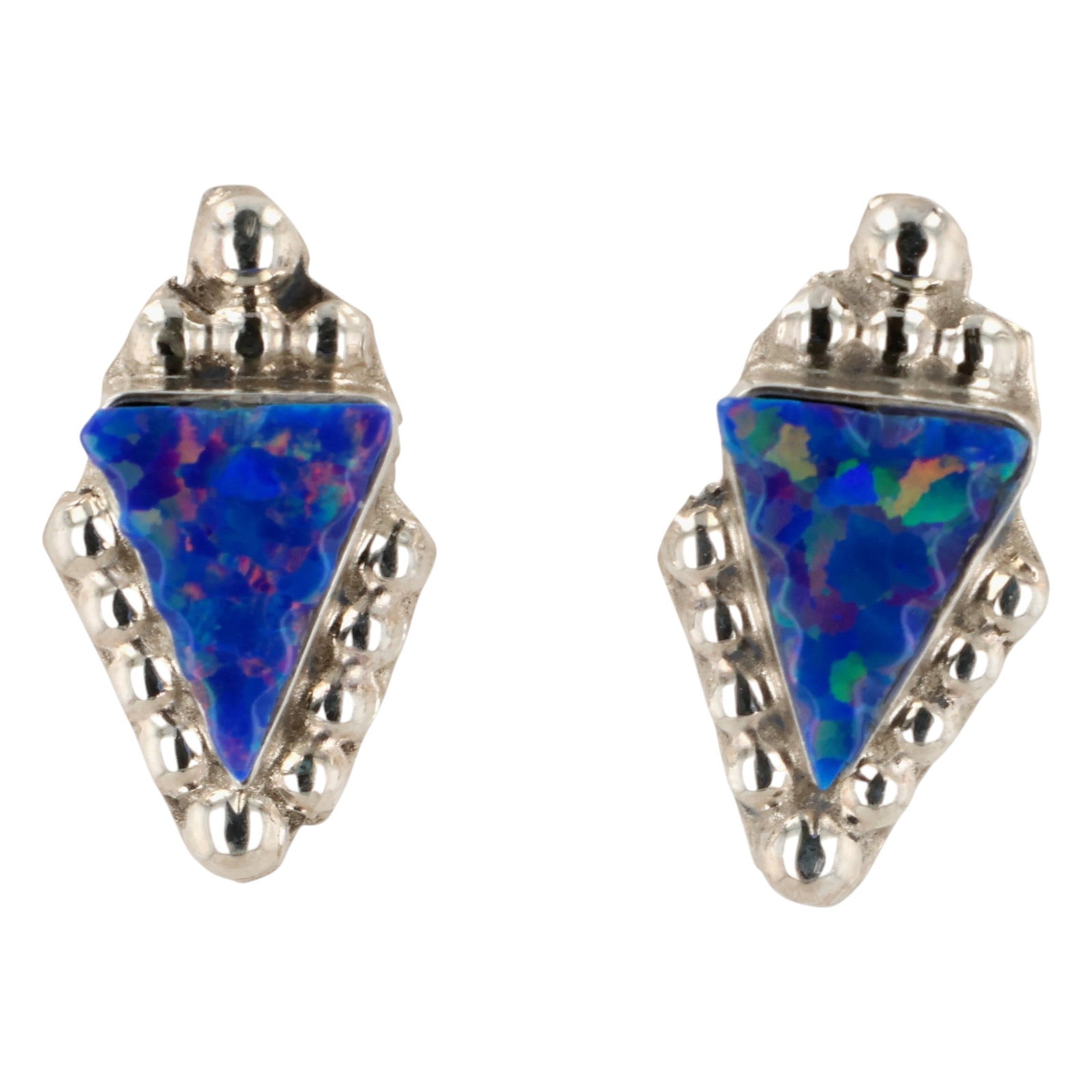 Erick Bobelu & Ivy Lamy Sterling Zuni Opal Earrings (1 of 3)