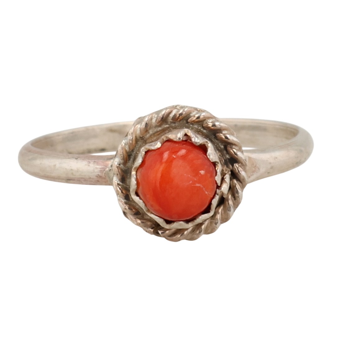 Esther White Navajo Sterling Spiny Oyster Ring Sz 3 (1 of 5)