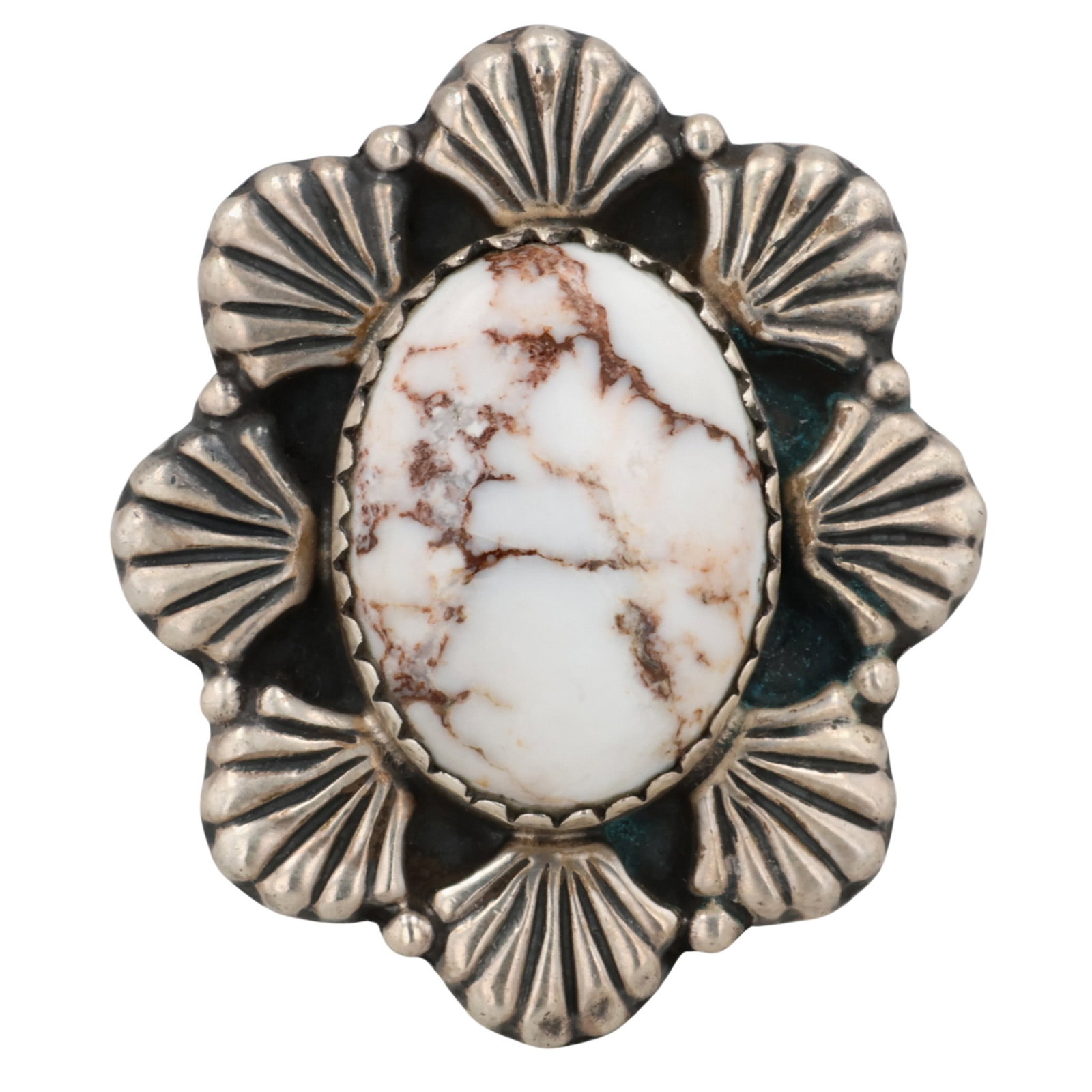 HaDa Collection Sterling Wild Horse Magnesite Adjustable Ring: HaDa Collection Sterling Wild Horse Magnesite Adjustable Ring Sz 8.75 / 36.5g
