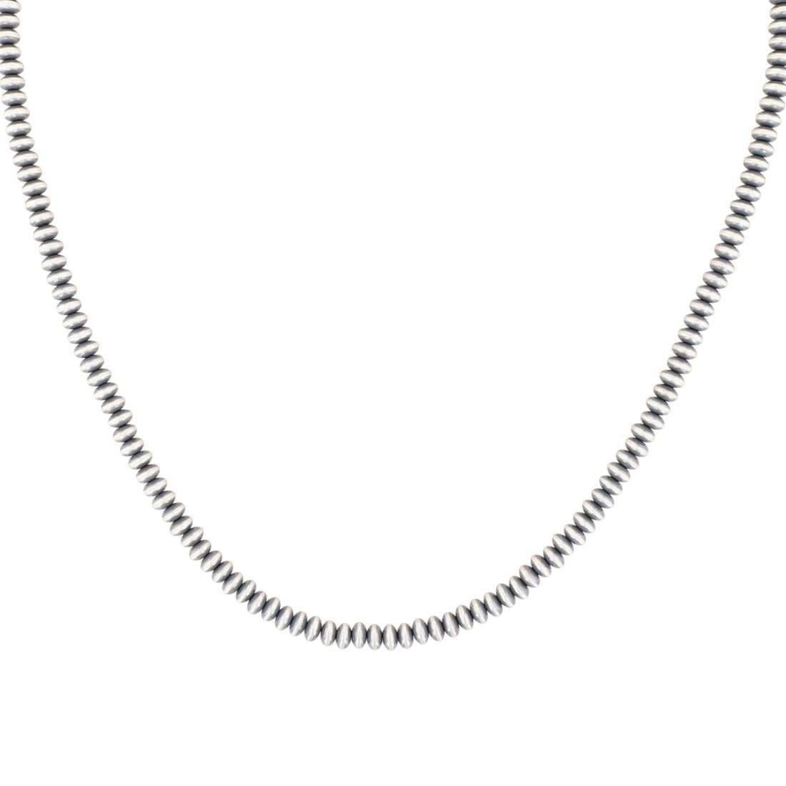 Southwest Sterling Oxidized Bead Necklace: Southwest Sterling Oxidized Bead Necklace / 29g