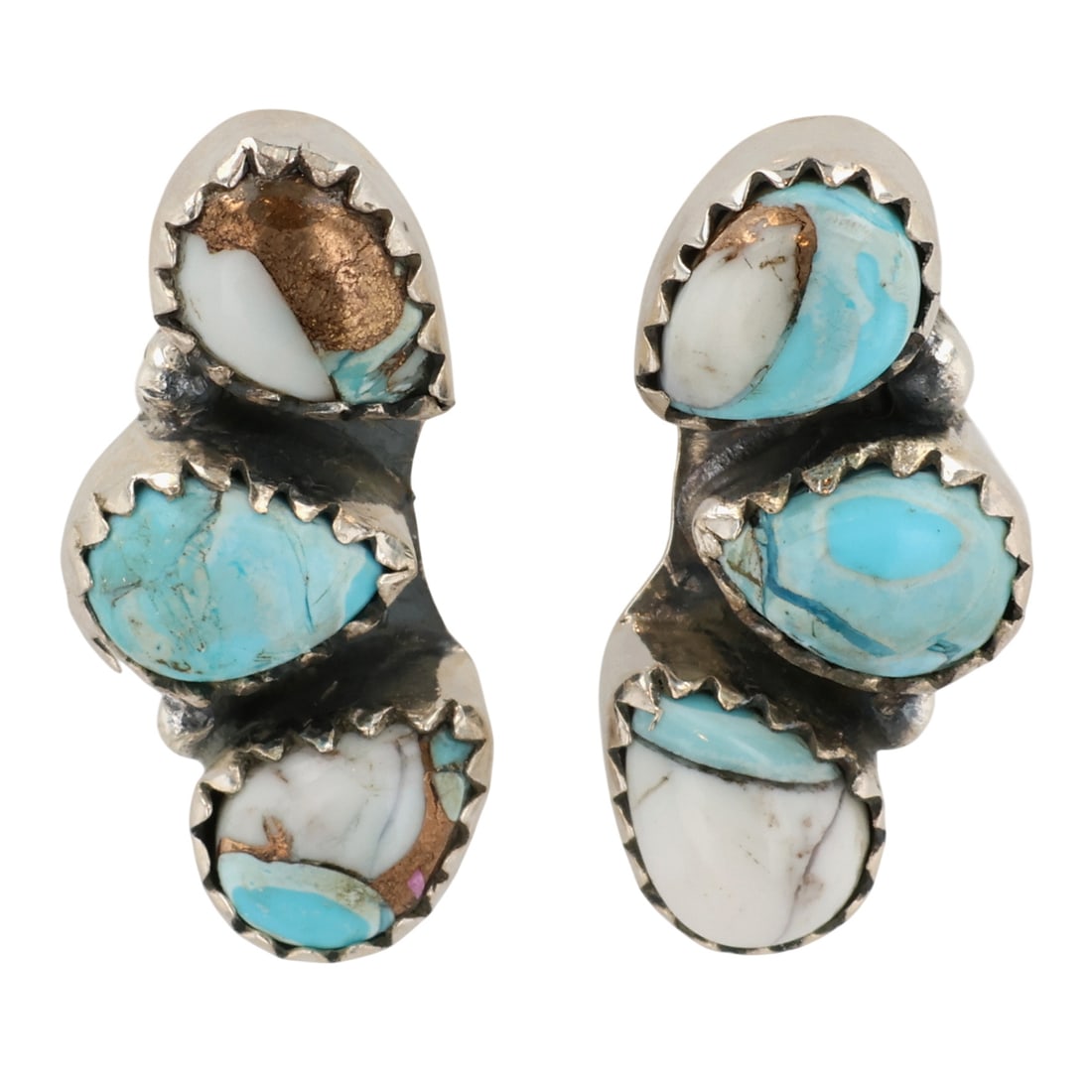 HaDa Collection Sterling Cotton Candy Dahlia Earrings (1 of 4)