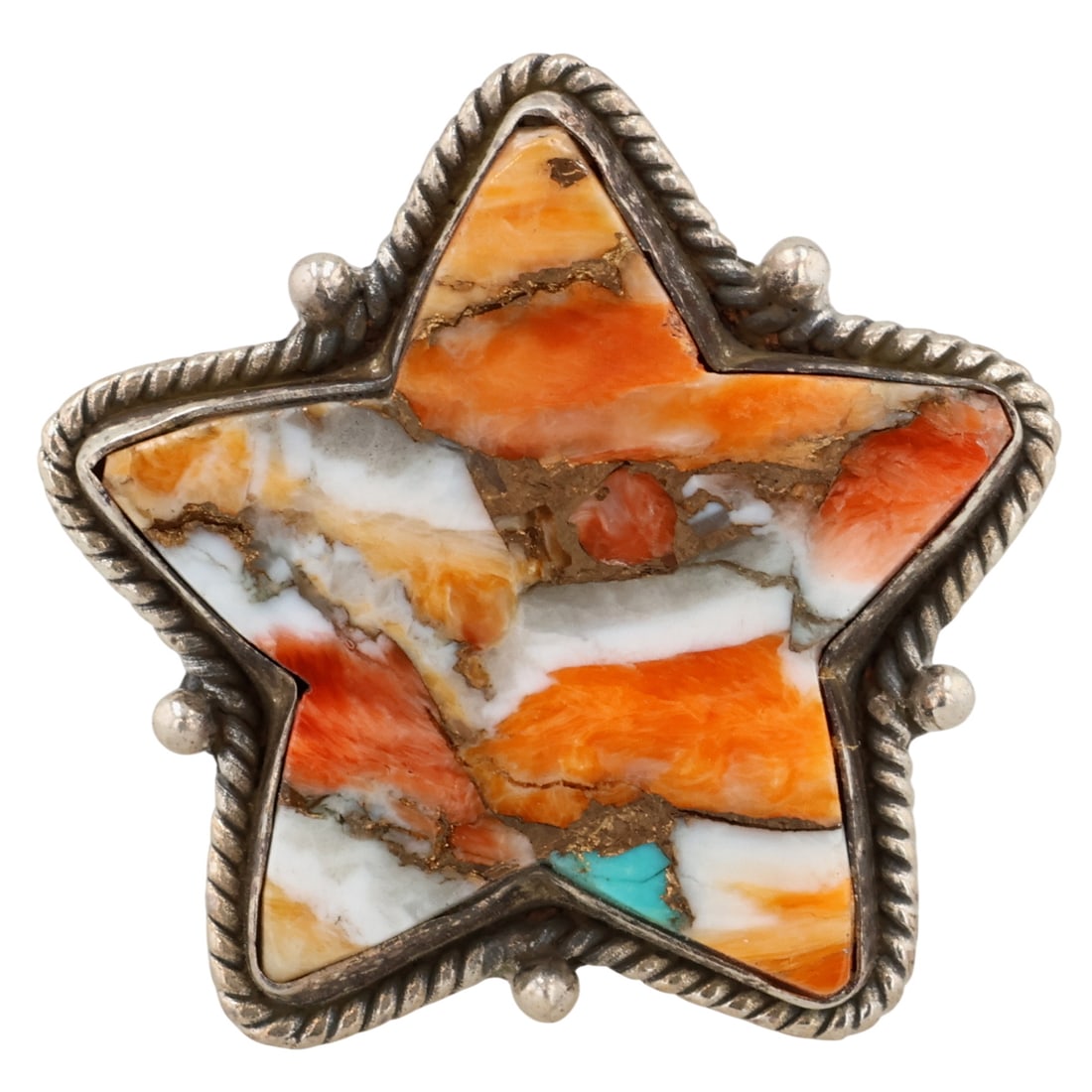 HaDa Collection Sterling Spiny Oyster Adjustable Ring: HaDa Collection Sterling Compressed Spiny Oyster Adjustable Ring Sz 7.5 / 13.5g