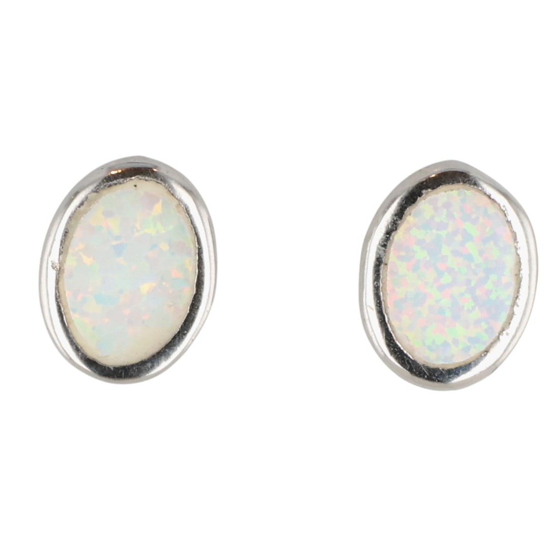 Southwest Sterling Opal Earrings: Southwest Sterling Opal Earrings / 1g
