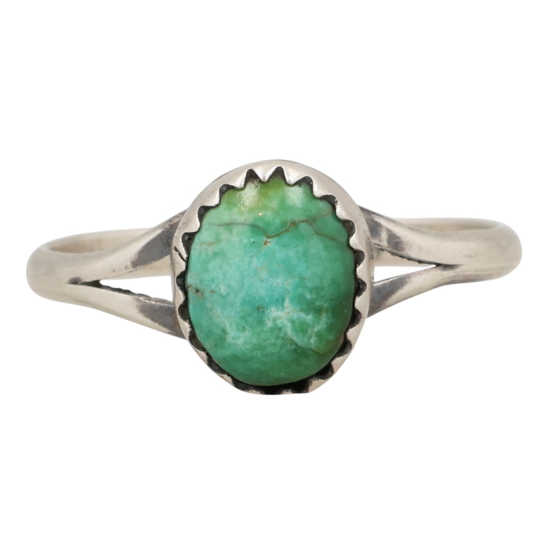 Theresa Smith Navajo Sterling Sonoran Gold Turquoise Ring Sz 7.75: Theresa Smith Navajo Sterling Sonoran Gold Turquoise Ring Sz 7.75 / 2g / Unsigned. Artist attribution based on accompanying tag.