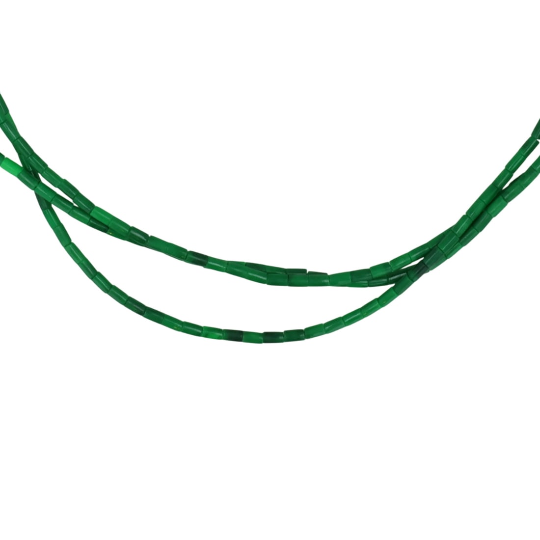 Southwest Sterling Malachite Multi-Strand Necklace: Southwest Sterling Malachite Multi-Strand Necklace / 4g