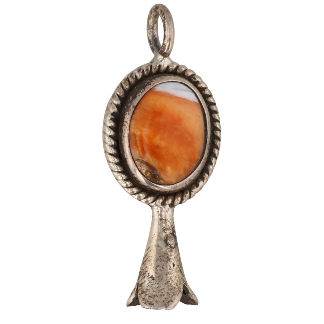 HaDa Collection Sterling Spiny Oyster Squash Blossom Pendant: HaDa Collection Sterling Compressed Spiny Oyster Squash Blossom Pendant / 3g