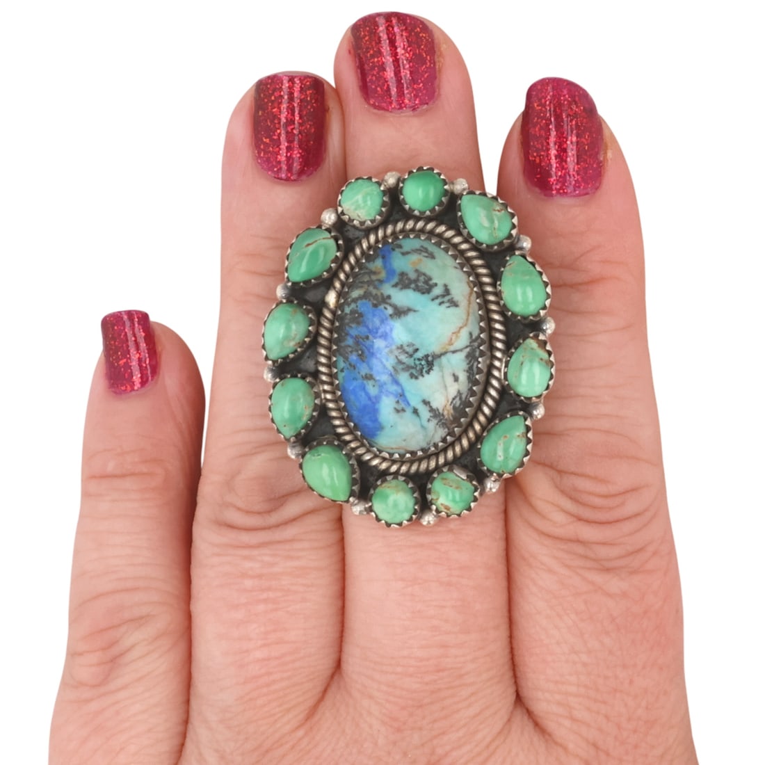 HaDa Collection Sterling Multi-Stone Adjustable Ring - 2