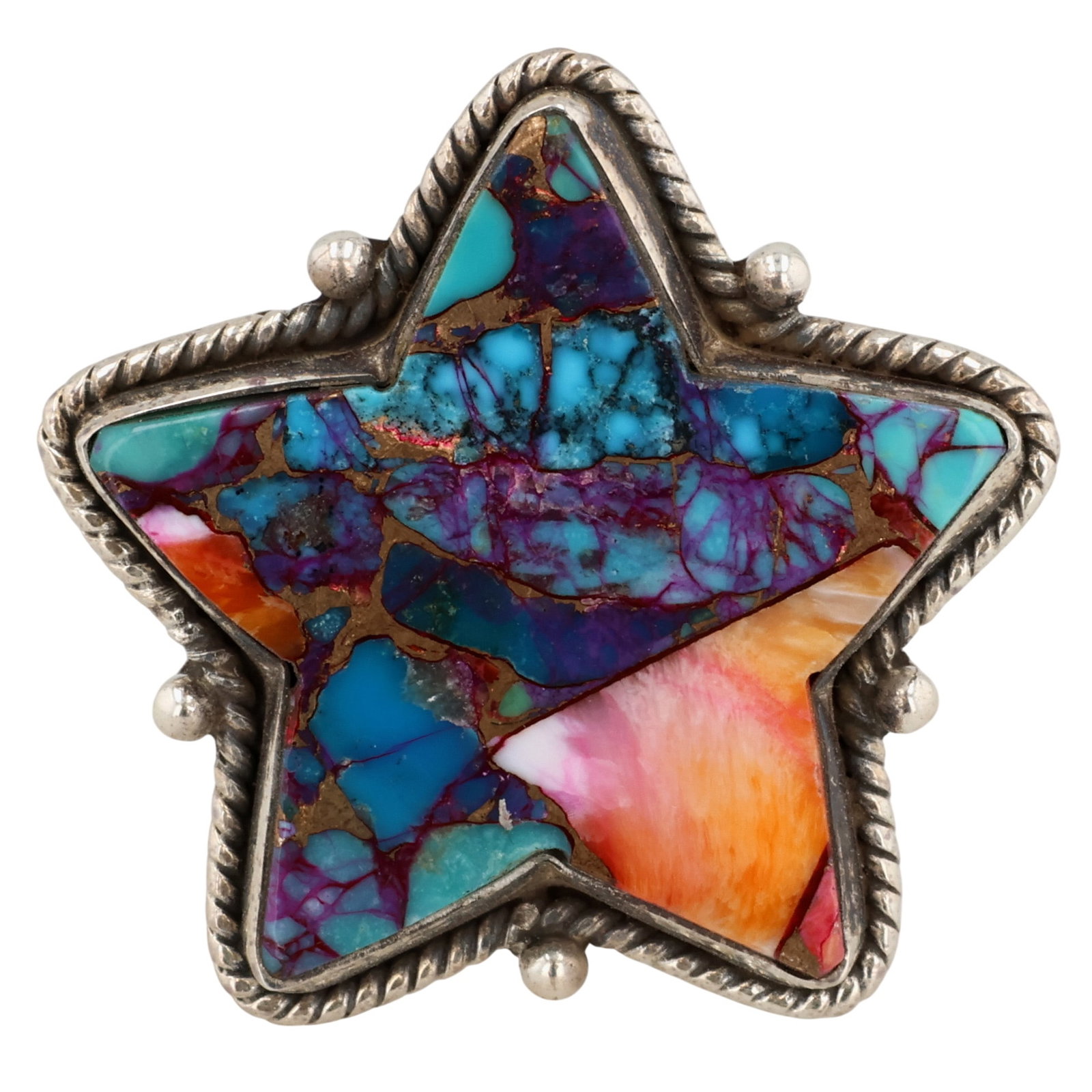 HaDa Collection Sterling Dahlia Adjustable Ring: HaDa Collection Sterling Dahlia Adjustable Ring Sz 7 / 13.5g