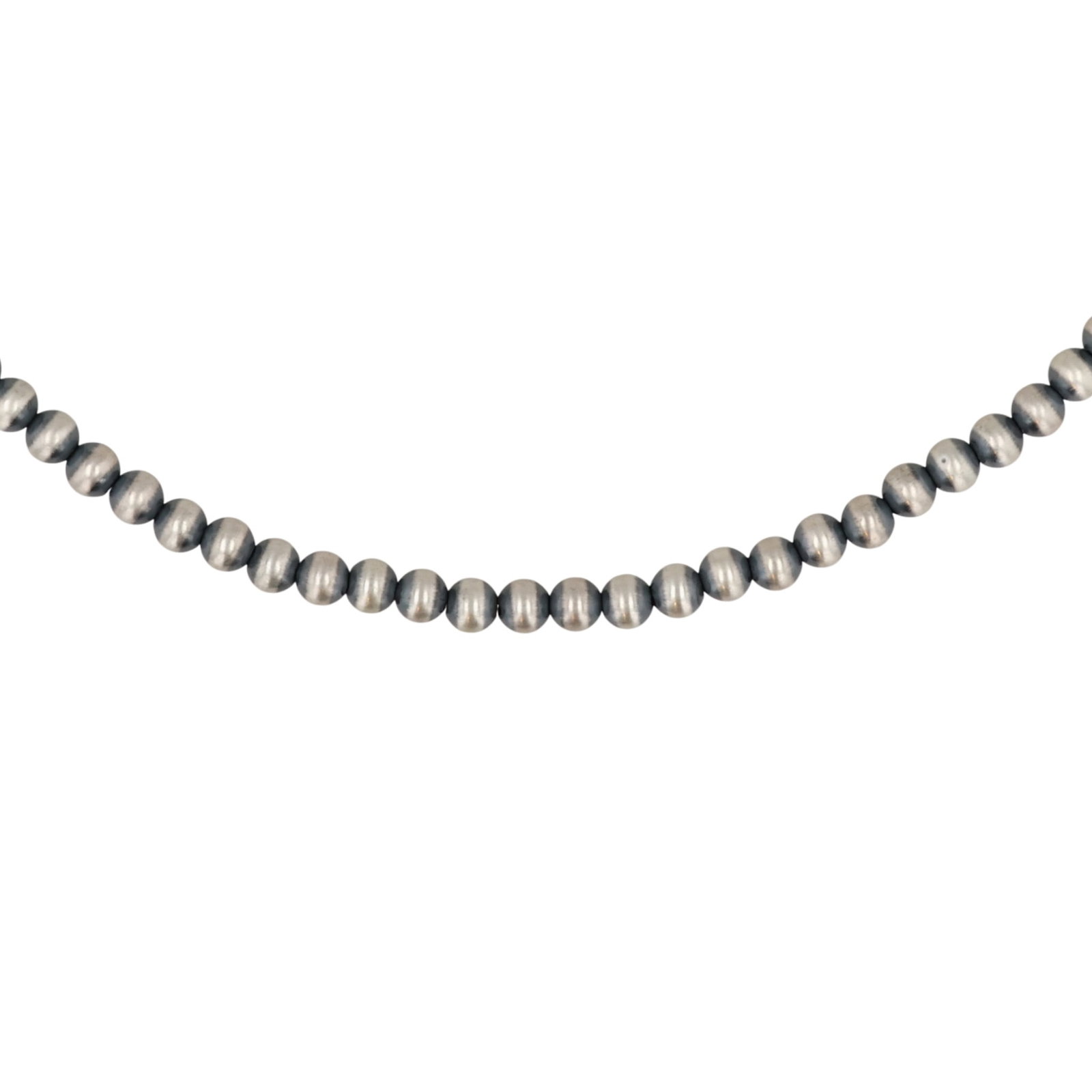 Southwest Sterling Oxidized Bead Necklace: Southwest Sterling Oxidized Bead Necklace / 15g