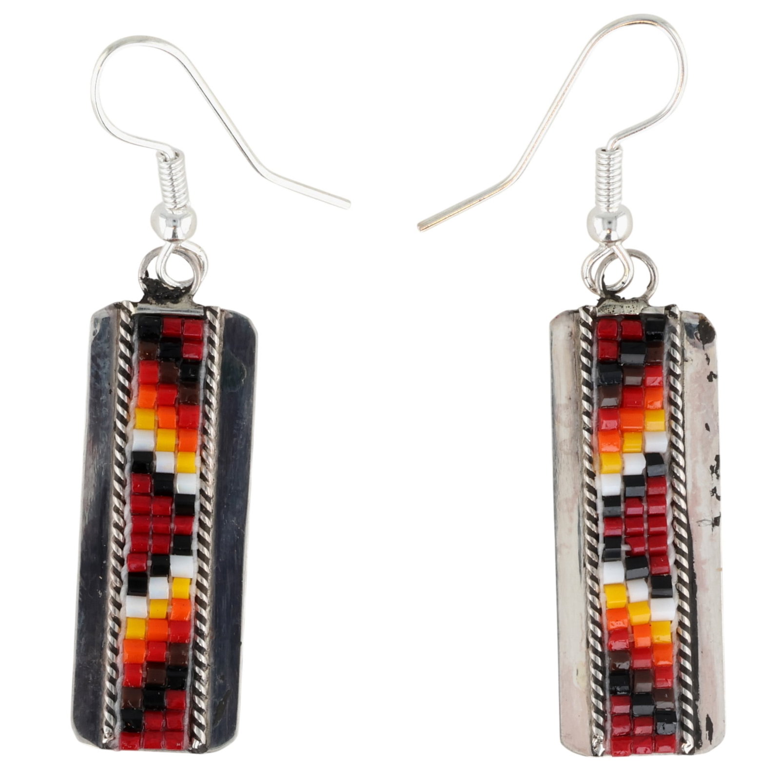 Lucille Romone Navajo Sterling Microbead Earrings (1 of 4)