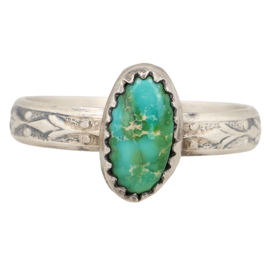 Theresa Smith Navajo Sterling Sonoran Gold Turquoise Ring Sz 7.75: Theresa Smith Navajo Sterling Sonoran Gold Turquoise Ring Sz 7.75 / 2g / Unsigned. Artist attribution based on accompanying tag.