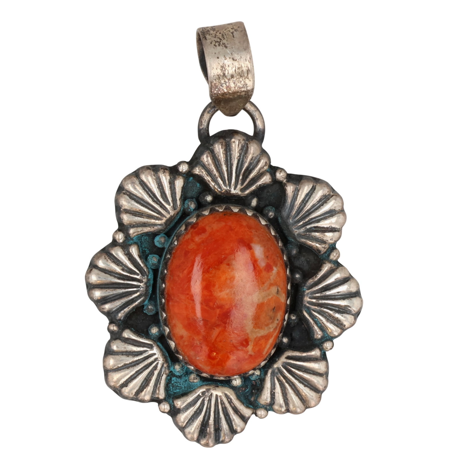 HaDa Collection Sterling Apple Coral Pendant: HaDa Collection Sterling Apple Coral Pendant / 8.5g