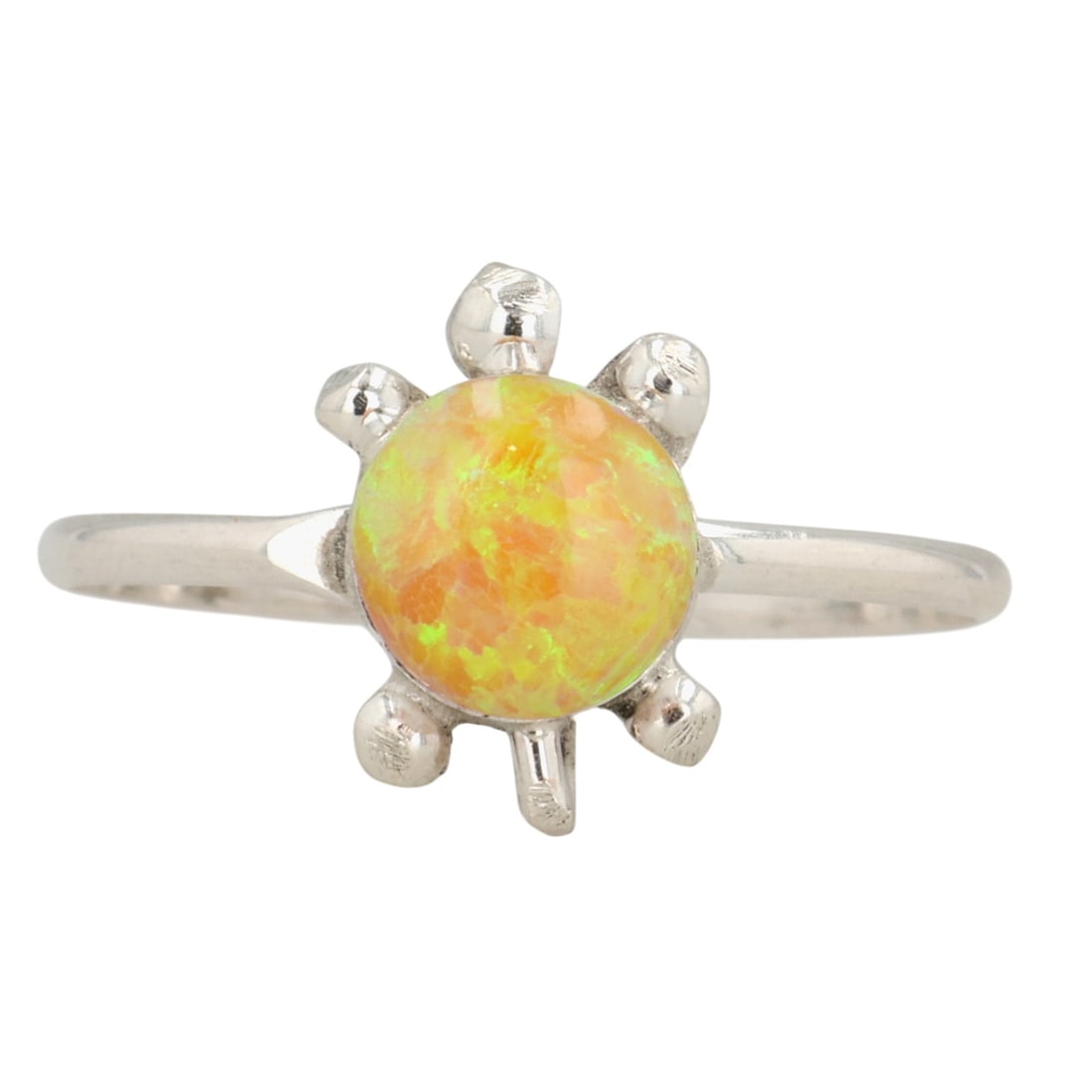 Richard & Trista Siow Zuni Sterling Opal Turtle Ring Sz 8.5 (1 of 5)