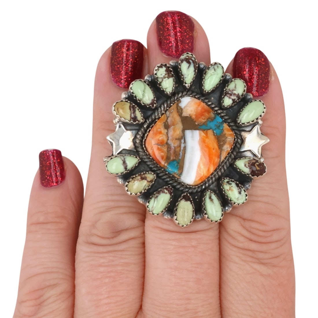 HaDa Collection Sterling Multi-Stone Adjustable Ring - 2