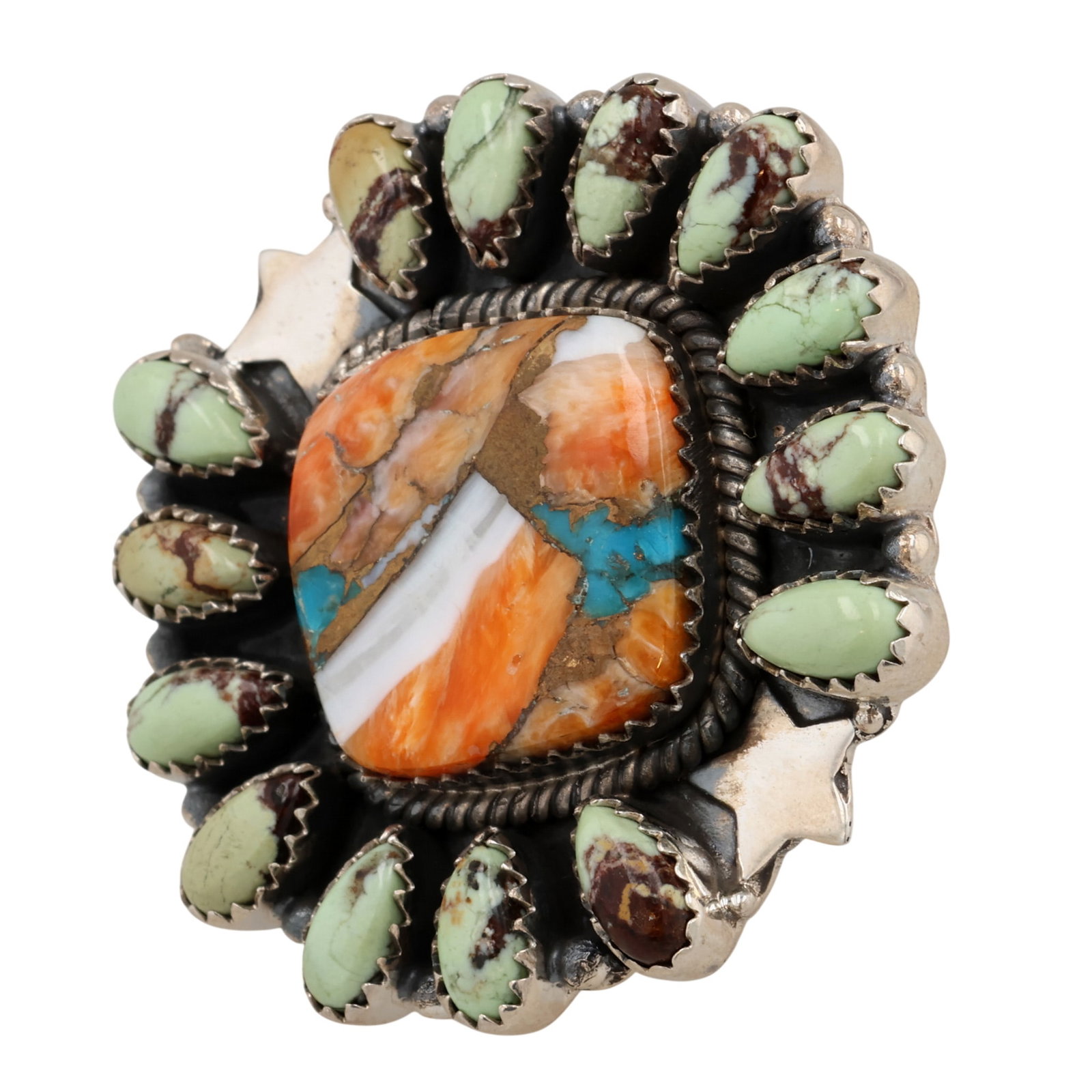 HaDa Collection Sterling Multi-Stone Adjustable Ring - 3
