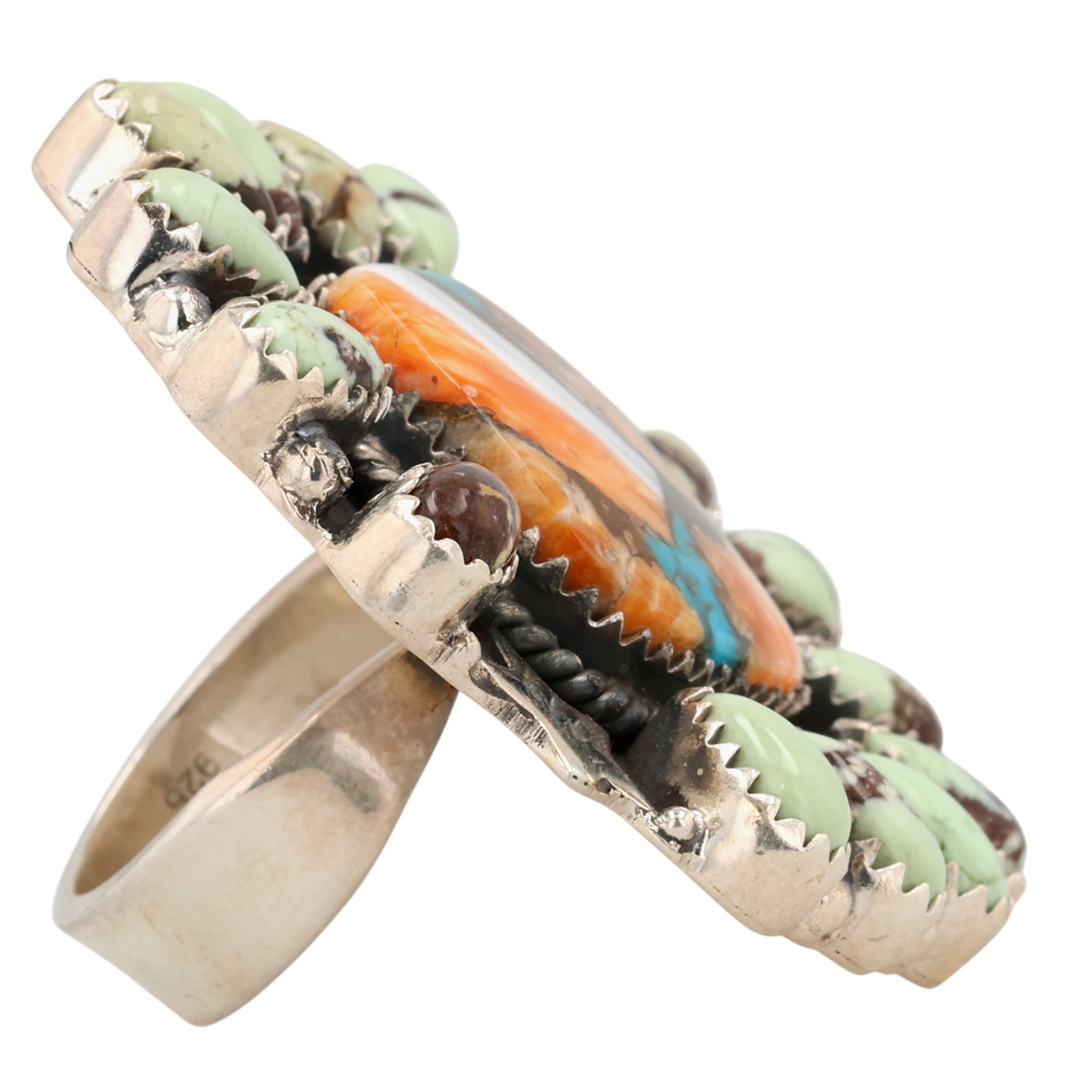 HaDa Collection Sterling Multi-Stone Adjustable Ring - 4