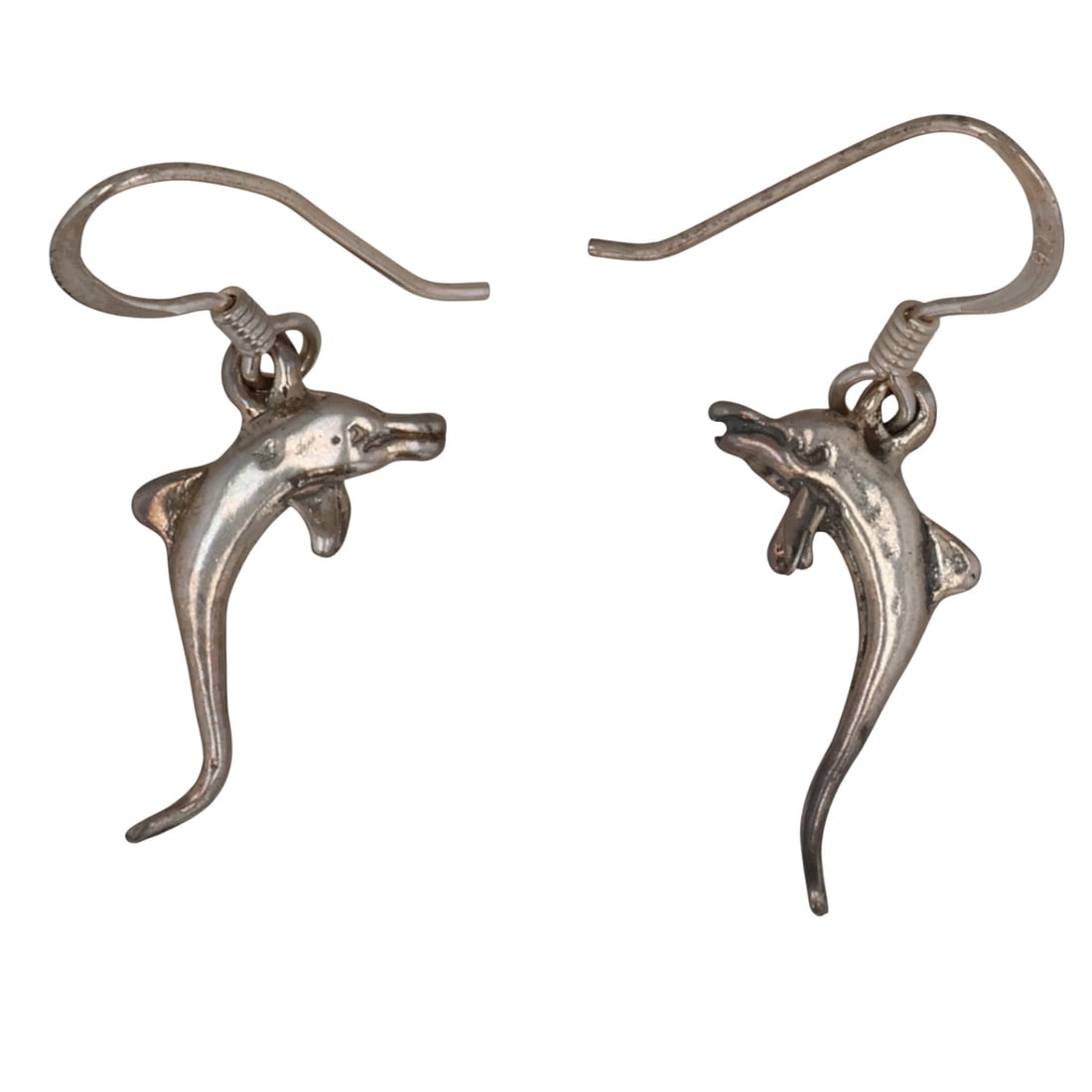Francis Pete Navajo Sterling Dolphin Earrings (1 of 3)