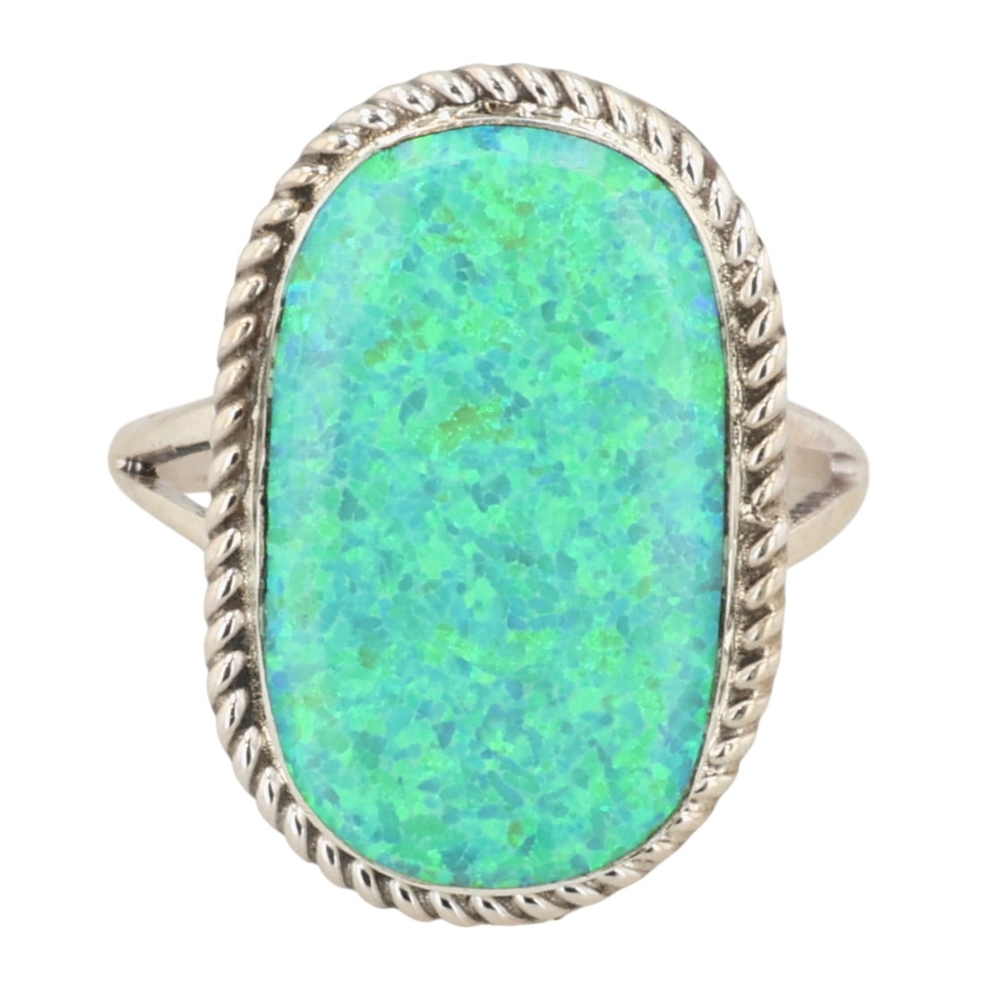 Victor Thompson Navajo Sterling Opal Ring Sz 5.25 (1 of 6)