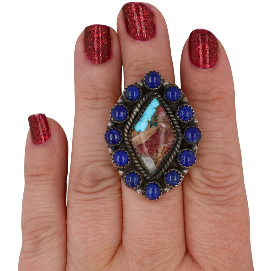 HaDa Collection Sterling Multi-Stone Adjustable Ring - 2