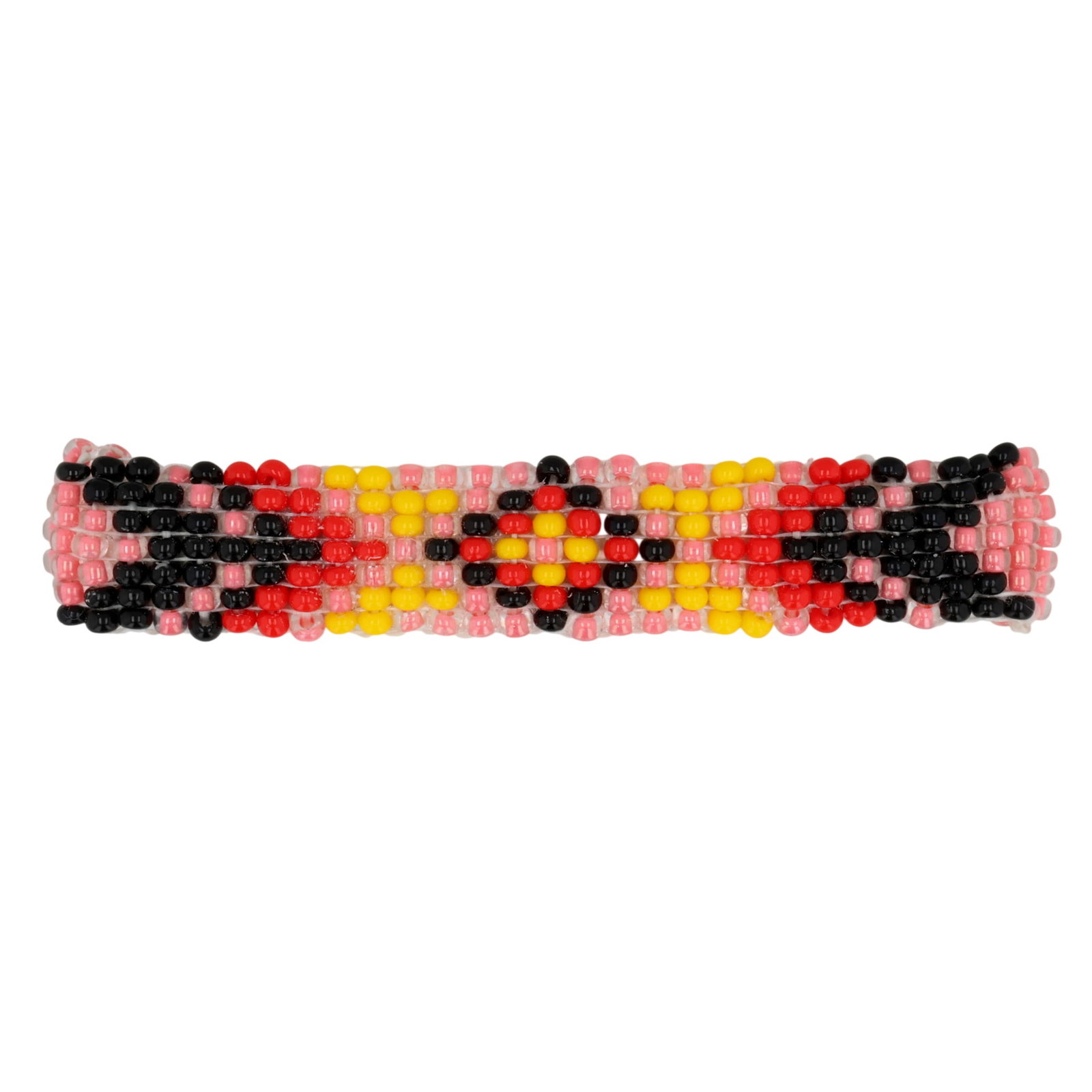 Louise Yazzie Navajo Microbead Hair Clip: Louise Yazzie Navajo Microbead Hair Clip / Unsigned. Artist attribution based on accompanying tag.