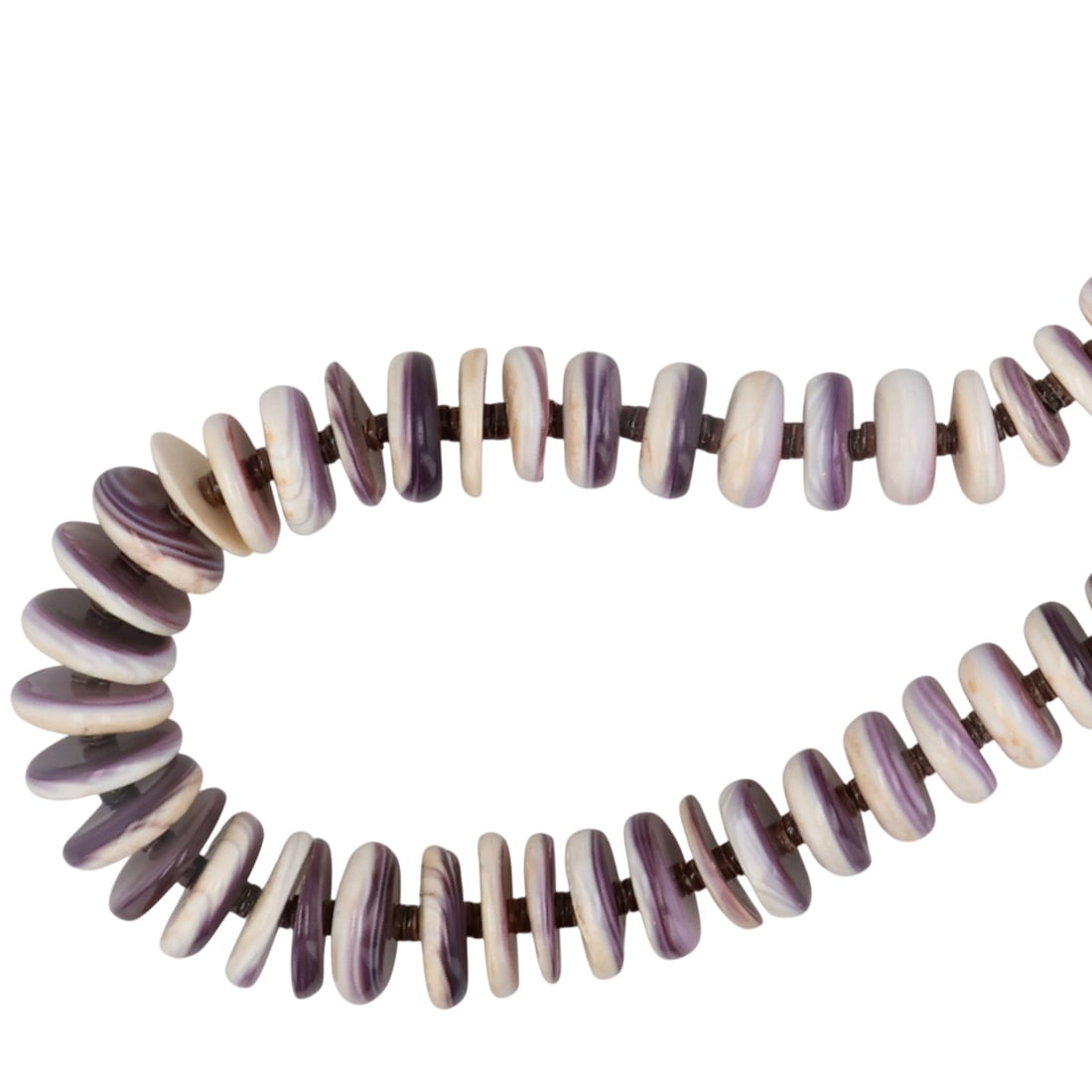 Southwest Sterling Wampum Heishi Necklace (1 of 5)