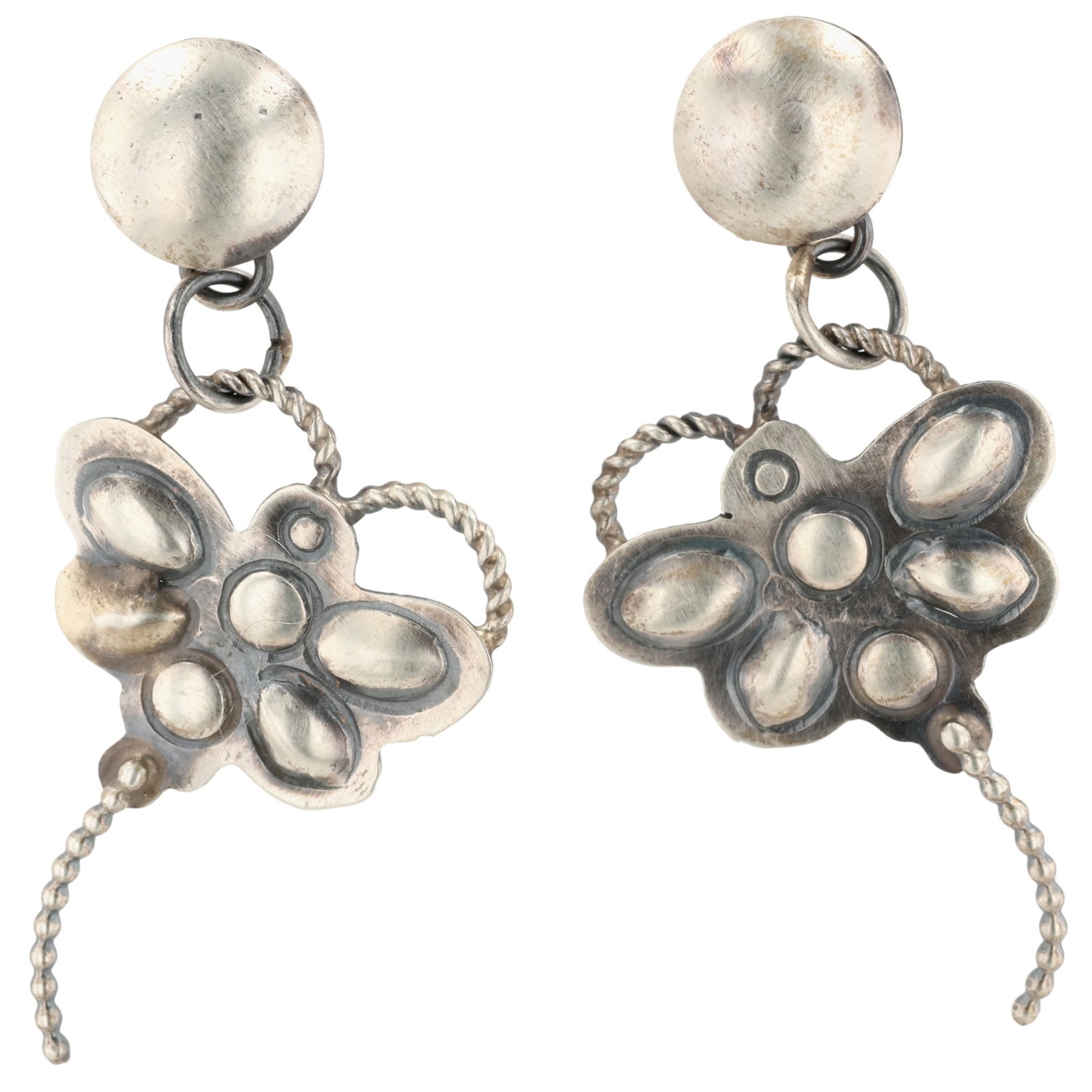 Gabrielle & Tim Yazzie Navajo Sterling Earrings (1 of 4)