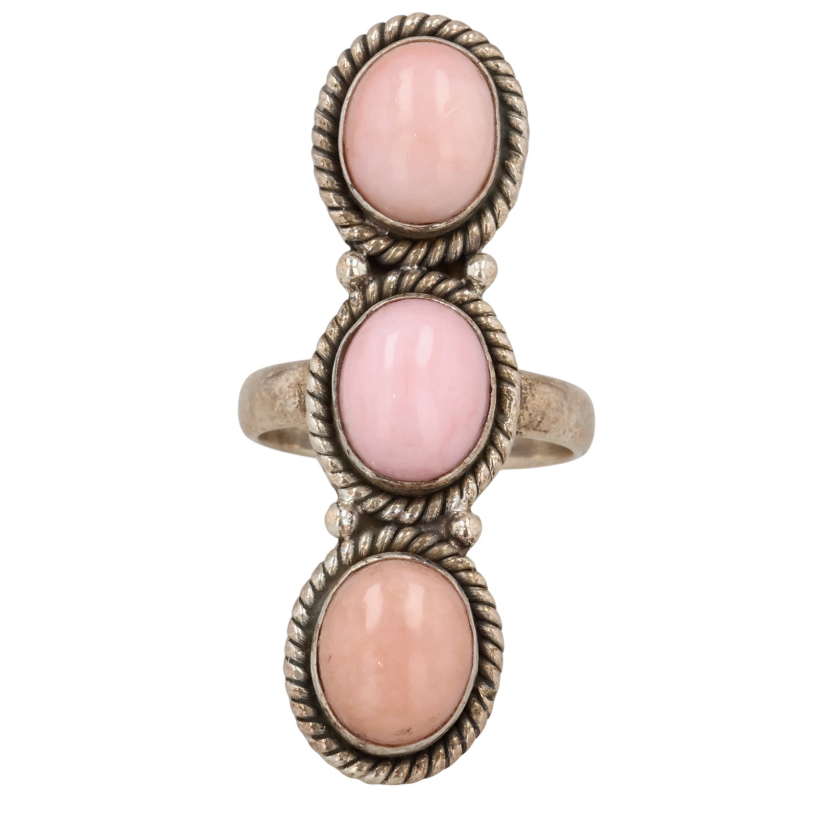HaDa Collection Sterling Pink Opal Ring Sz 8.75: HaDa Collection Sterling Pink Opal Ring Sz 8.75 / 12g