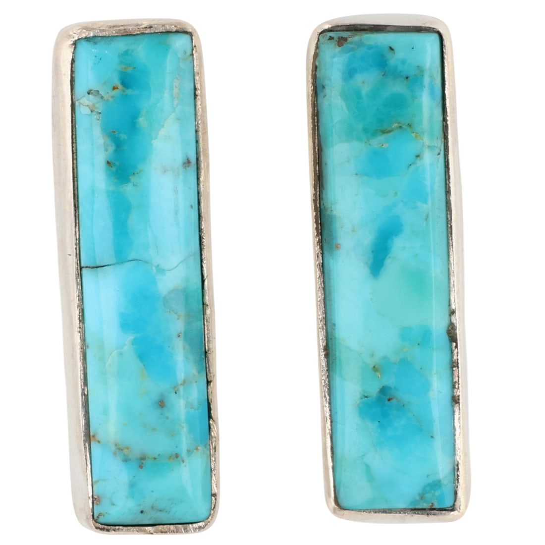 HaDa Collection Sterling Turquoise Bar Earrings (1 of 4)